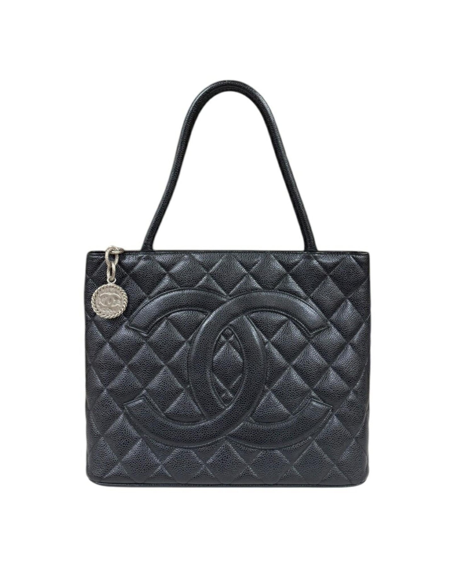 Chanel Leather Medaillon Tote Bag with Minor Wear