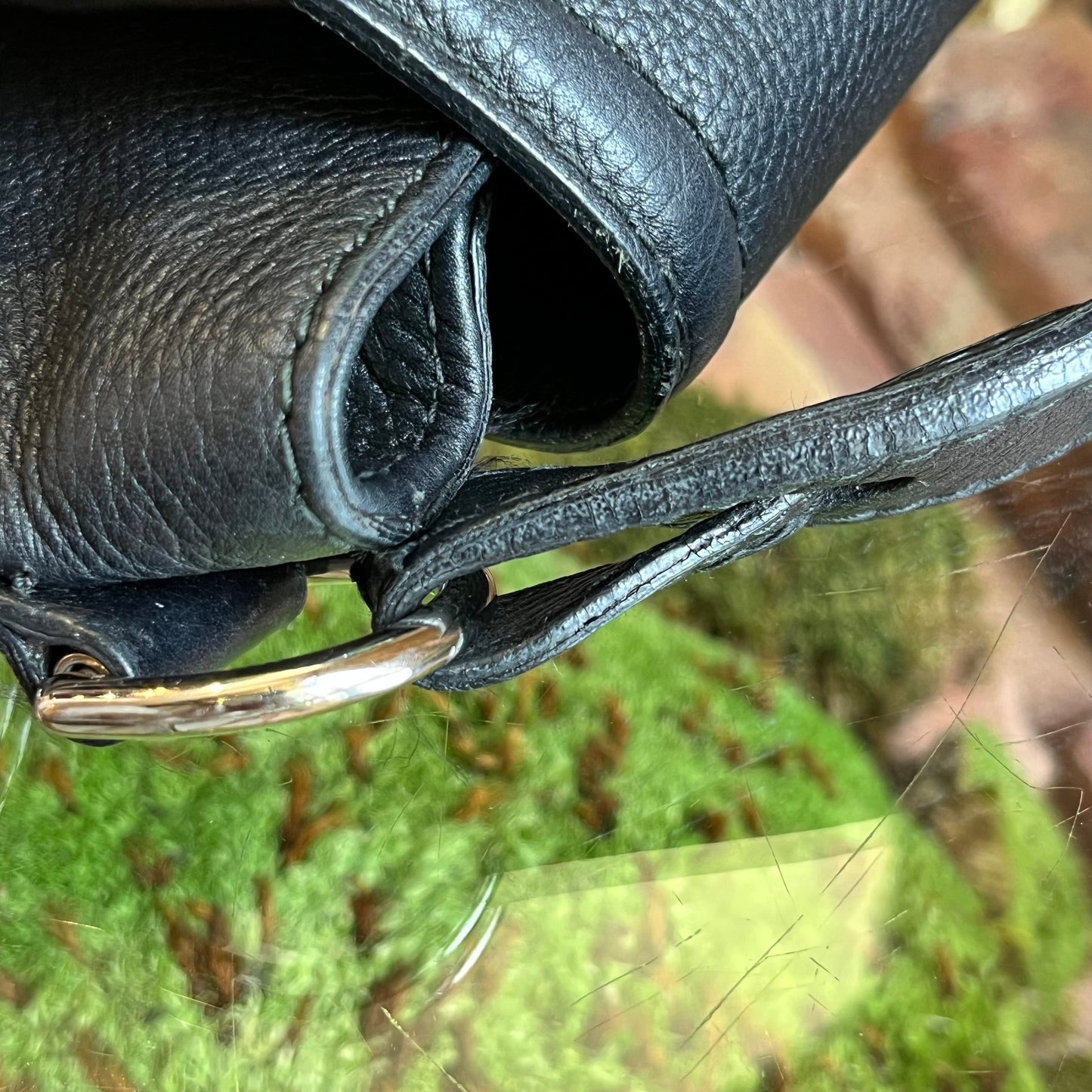 GUCCI Hasler Techno Horsebit Leather Hobo Bag