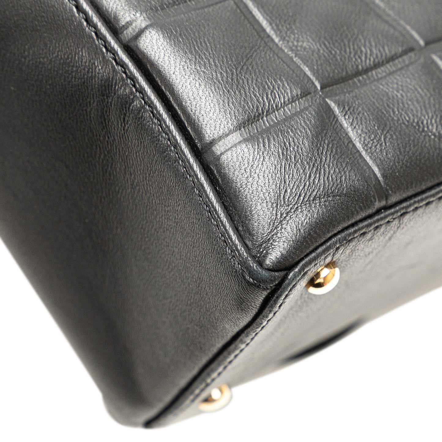 Chanel Cc Choco Bar Lambskin Shoulder Bag