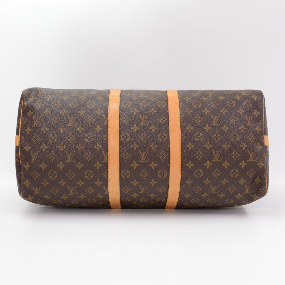 Louis Vuitto Monogram Canvas Keepall 55 Bandouliere Duffel Bag with Strap