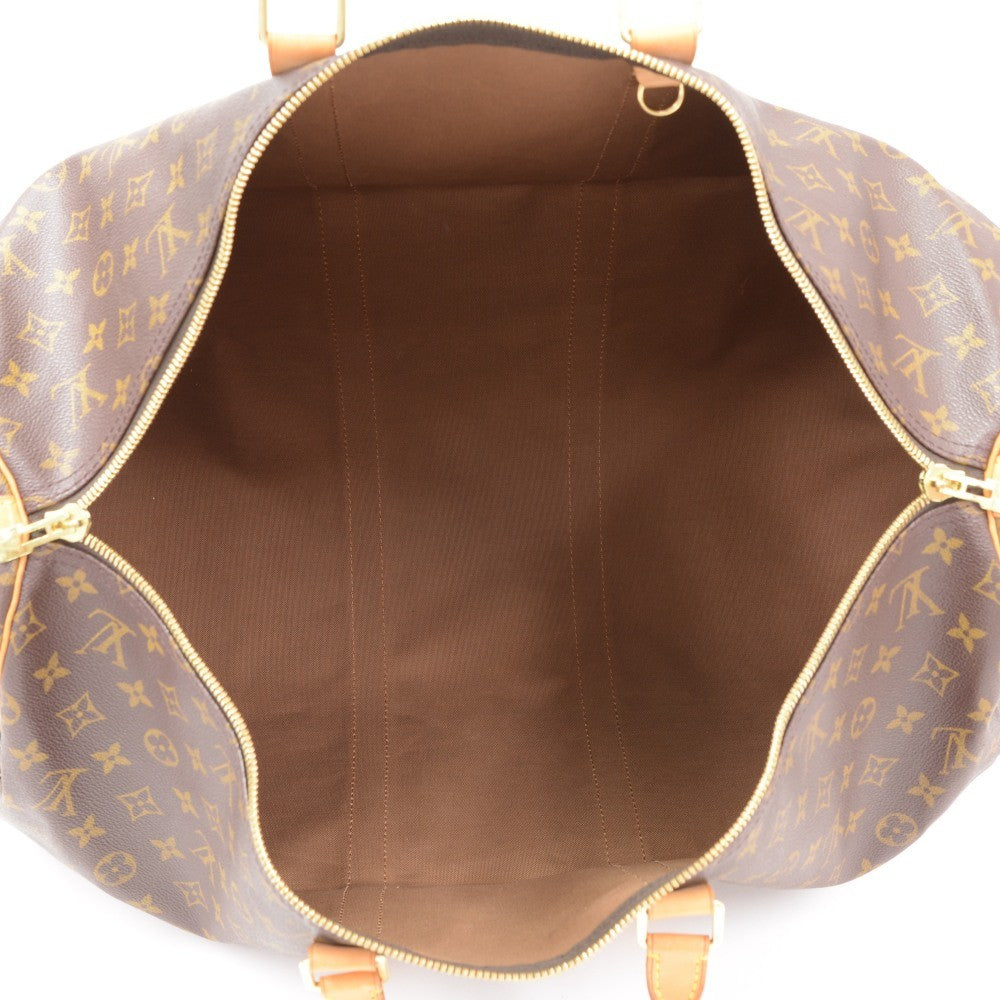 Louis Vuitto Monogram Canvas Keepall 55 Bandouliere Duffel Bag with Strap