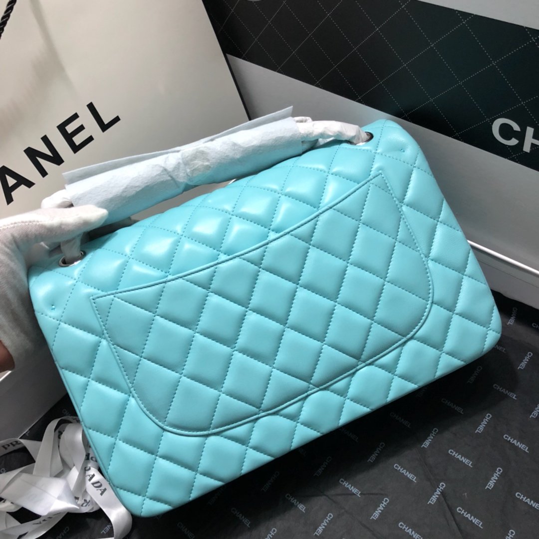 CHLLarge Classic Handbag Gold Hardware Blue For Women Handbags, Shoulder Bags 11.8in/30cm
