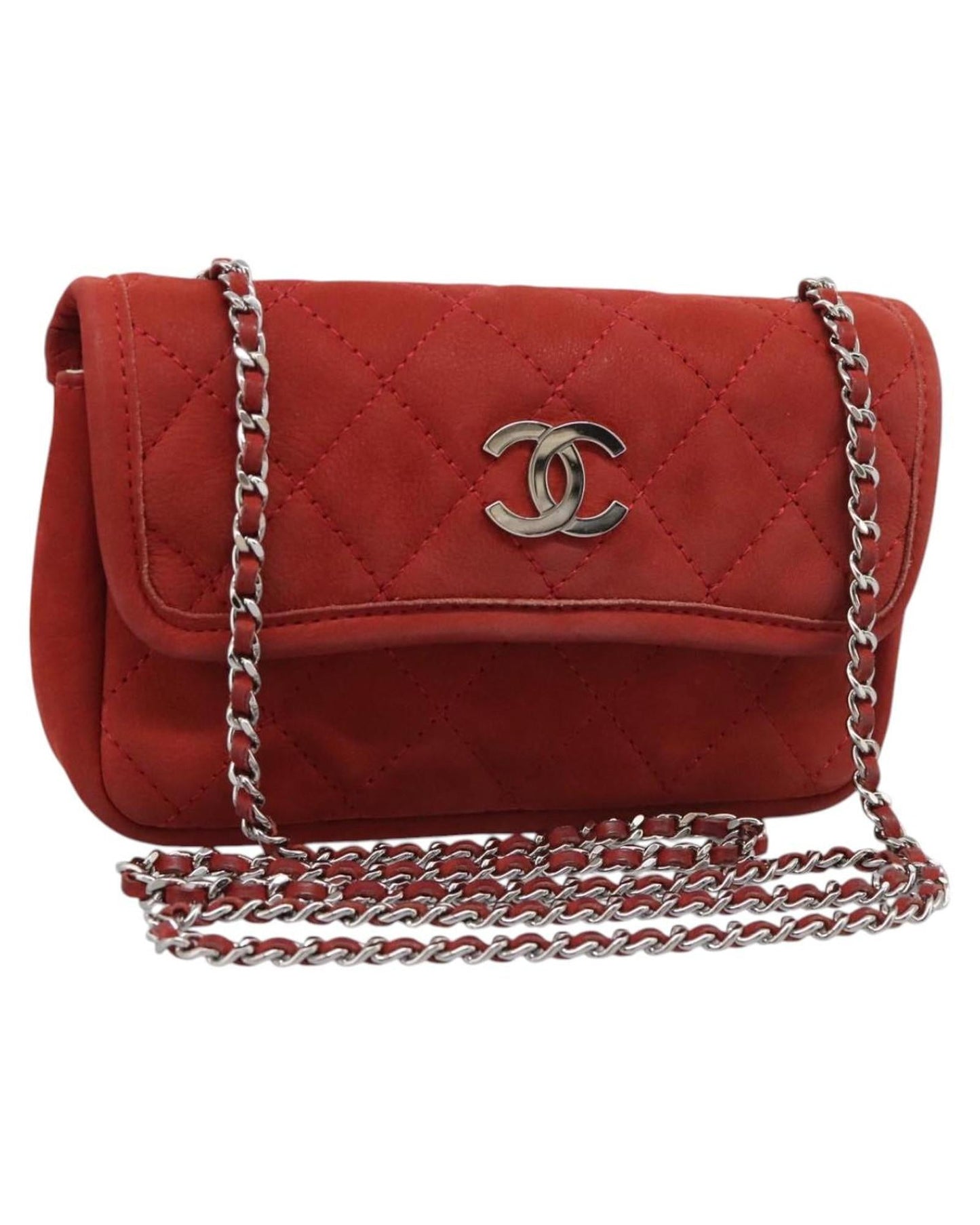 Chanel Timeless Suede Shoulder Bag with  Card