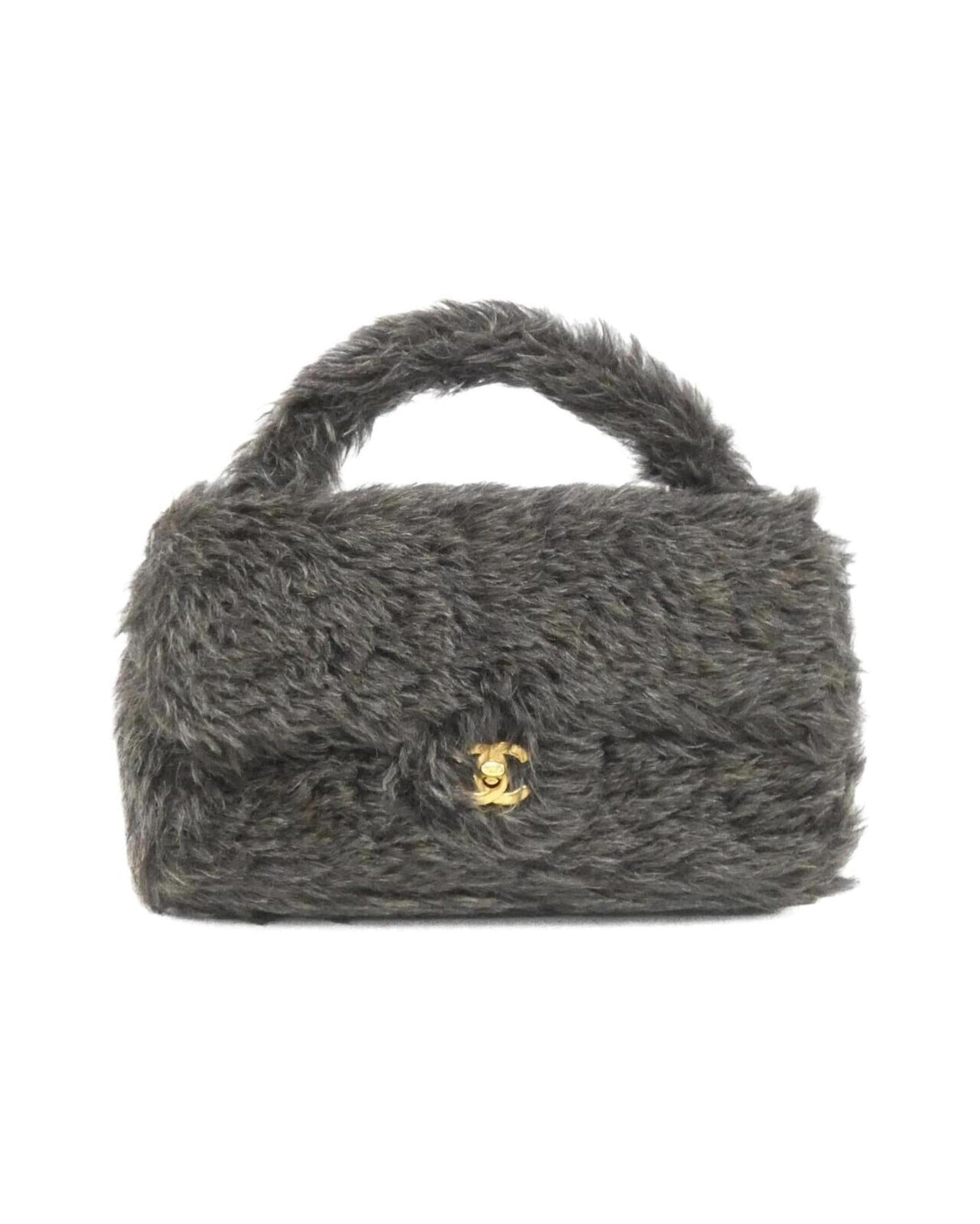 Chanel Fur Handle Bag with  Card