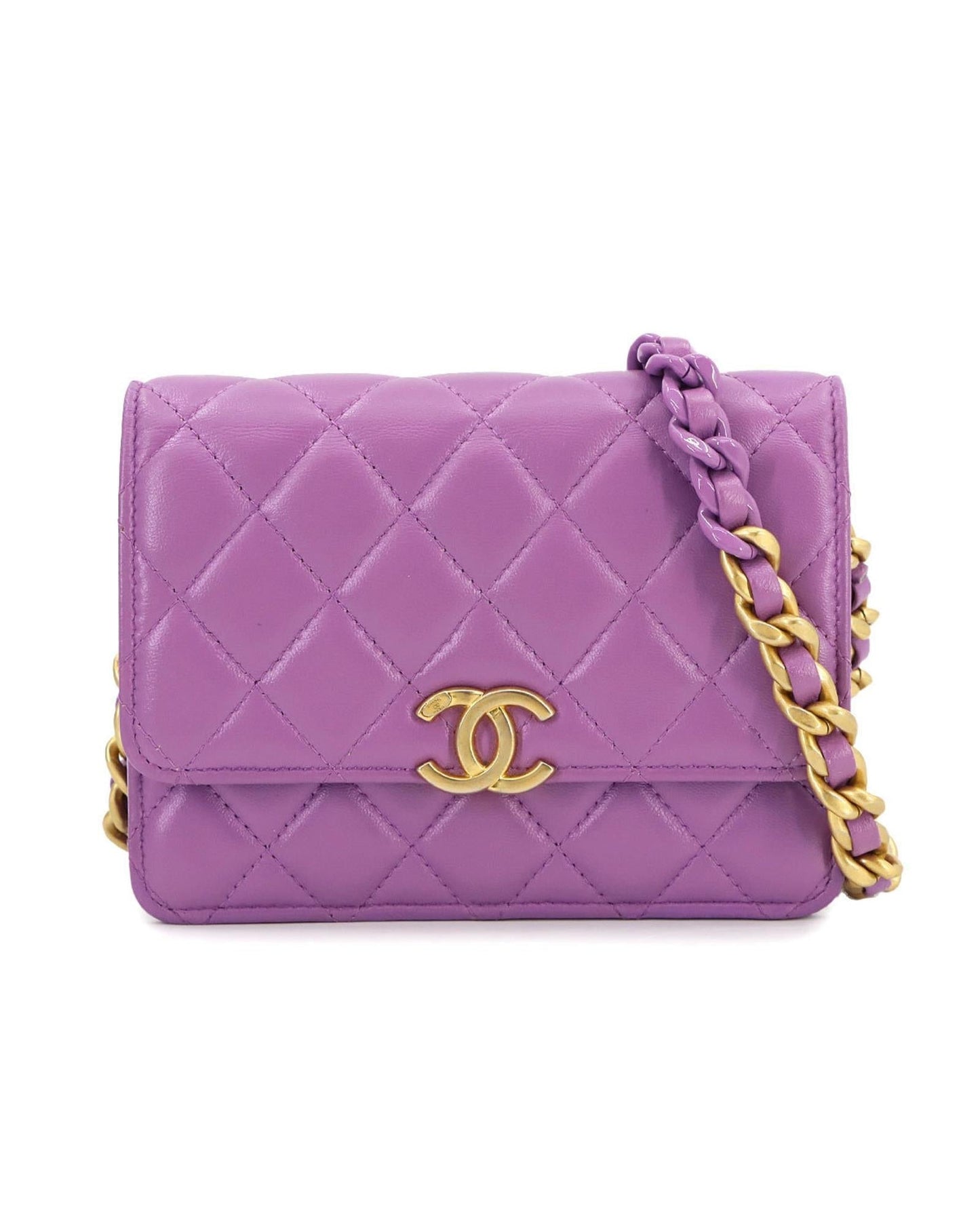 Chanel Leather Shoulder Bag with Dust Bag and  Card