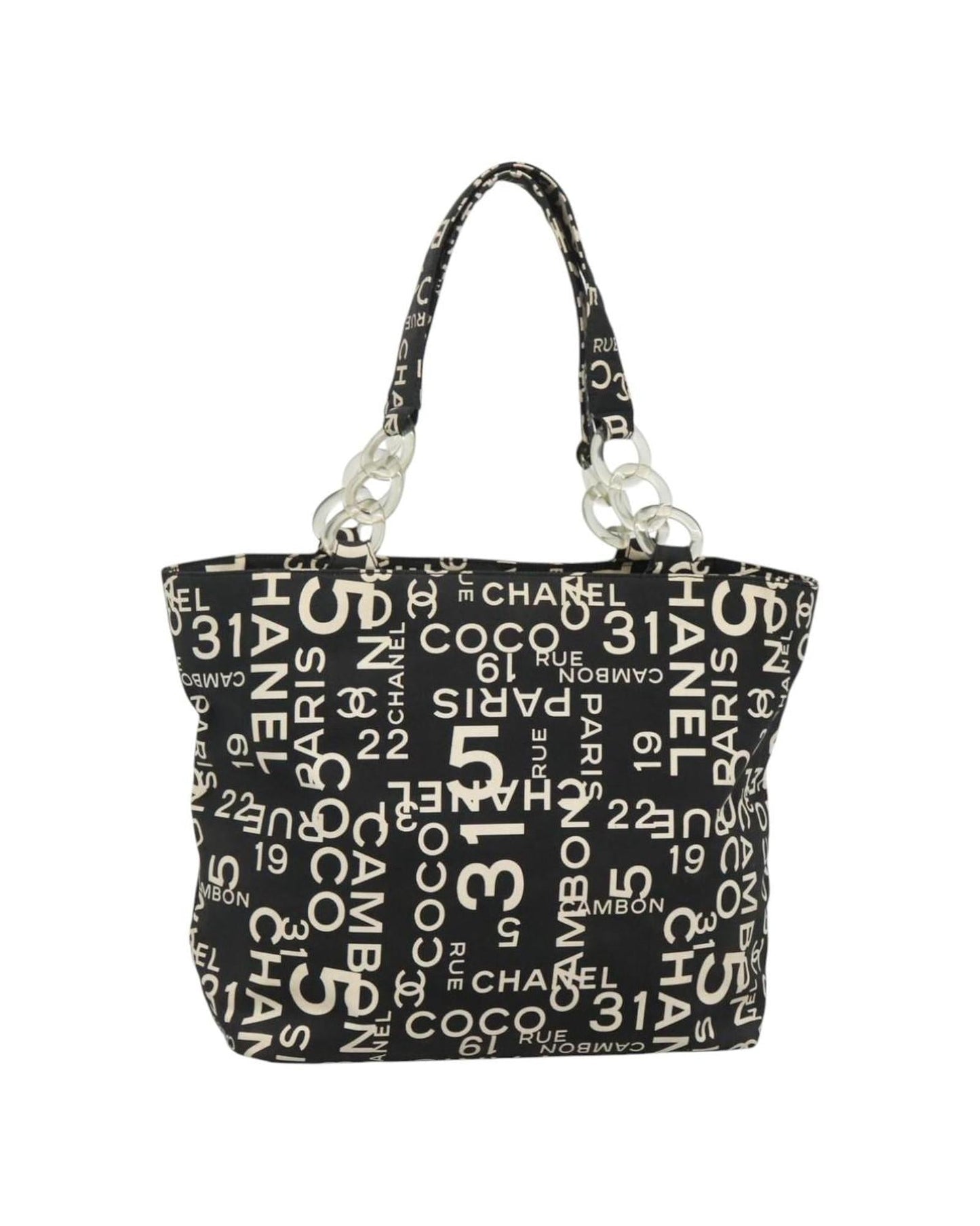 Chanel Cambon Canvas Tote Bag with  Card