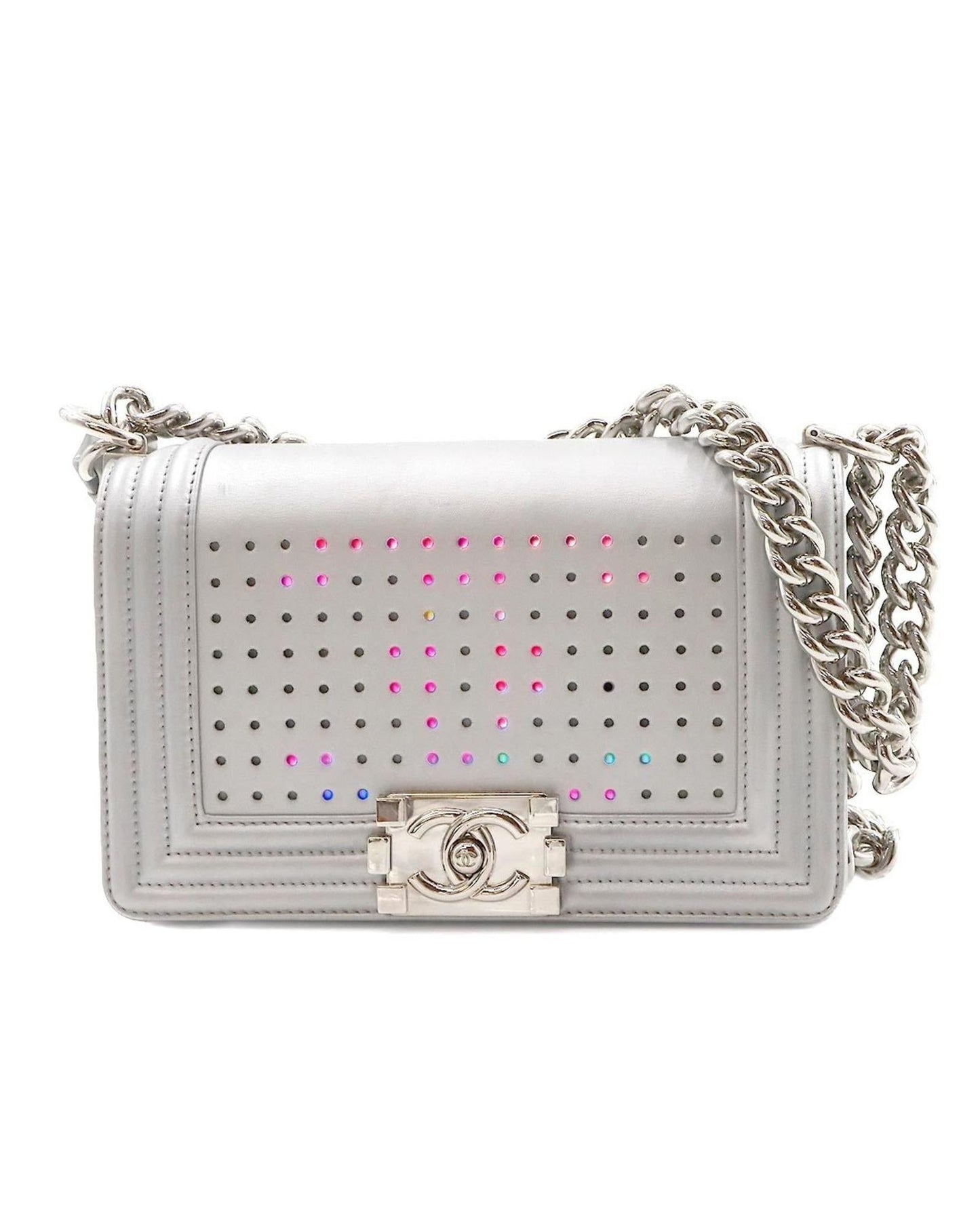 Chanel Boy Perforated Leather Shoulder Bag
