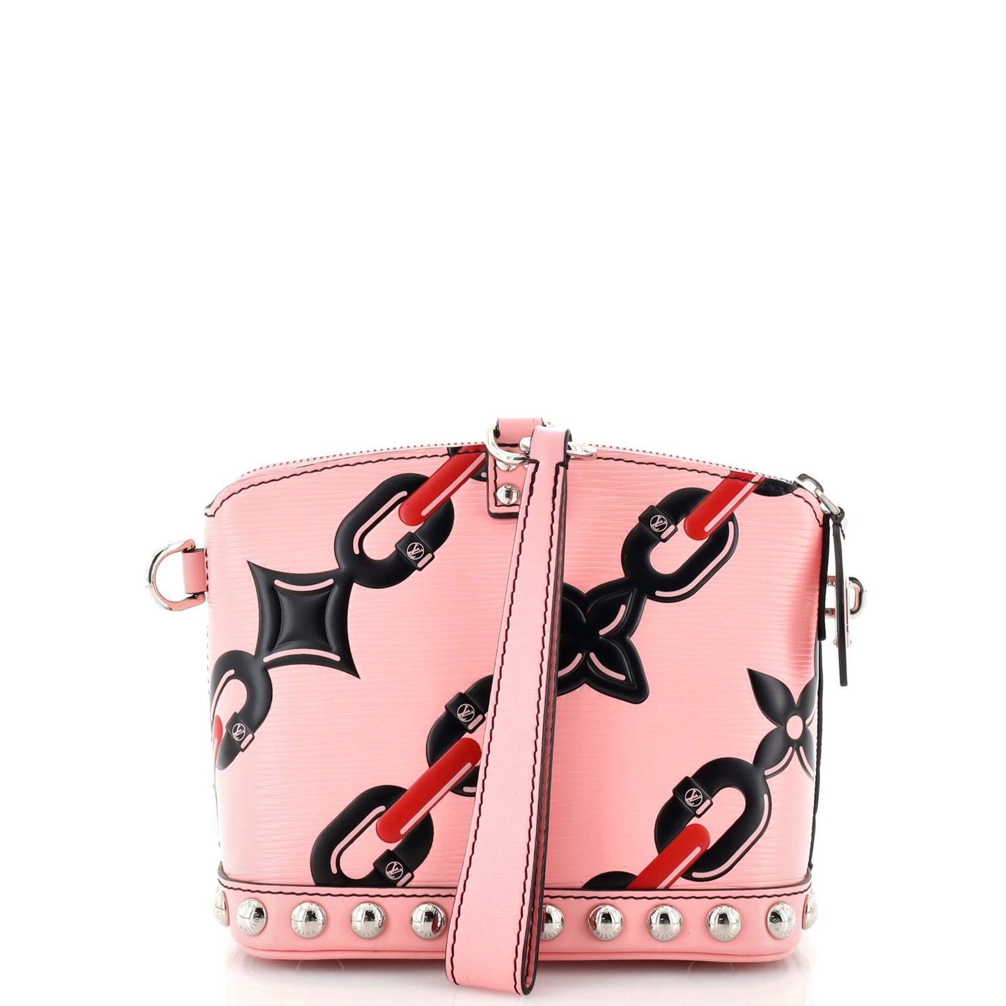 Louis Vuitton Lockit Handbag Chain Flower Print Epi Leather Mini