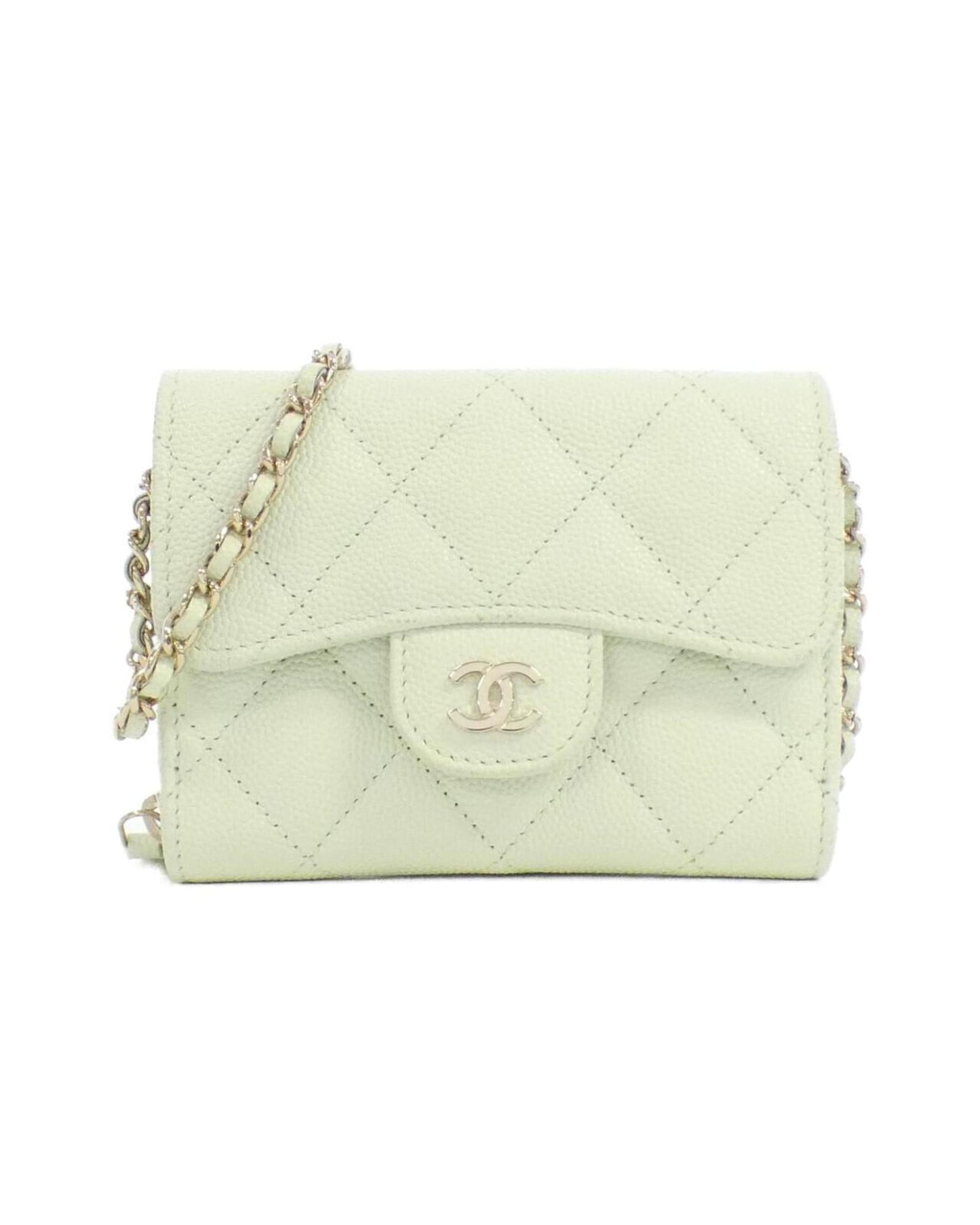 Chanel Leather Card Holder with Dust Bag and  Card