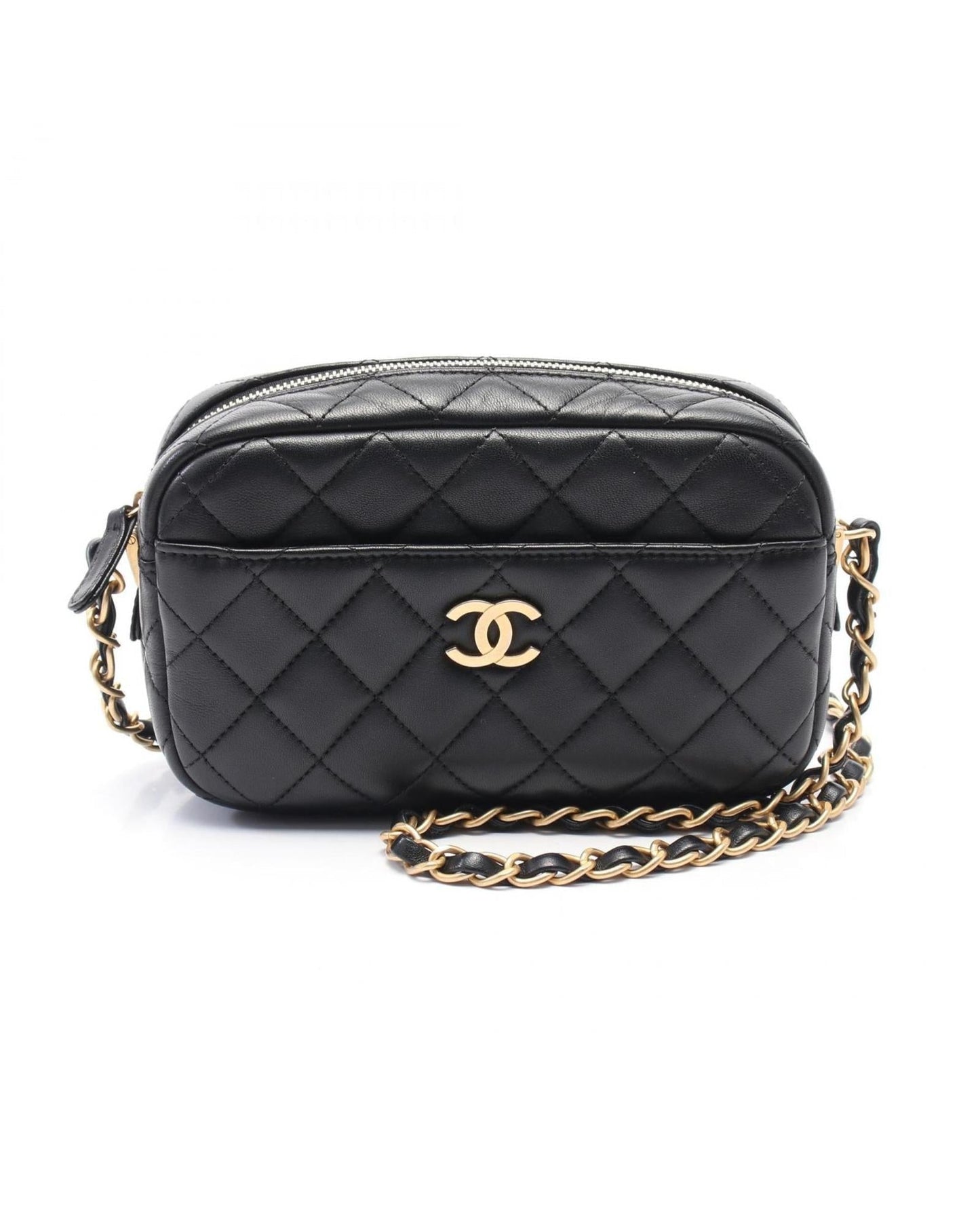 Chanel Leather Camera Bag with Metal Fittings
