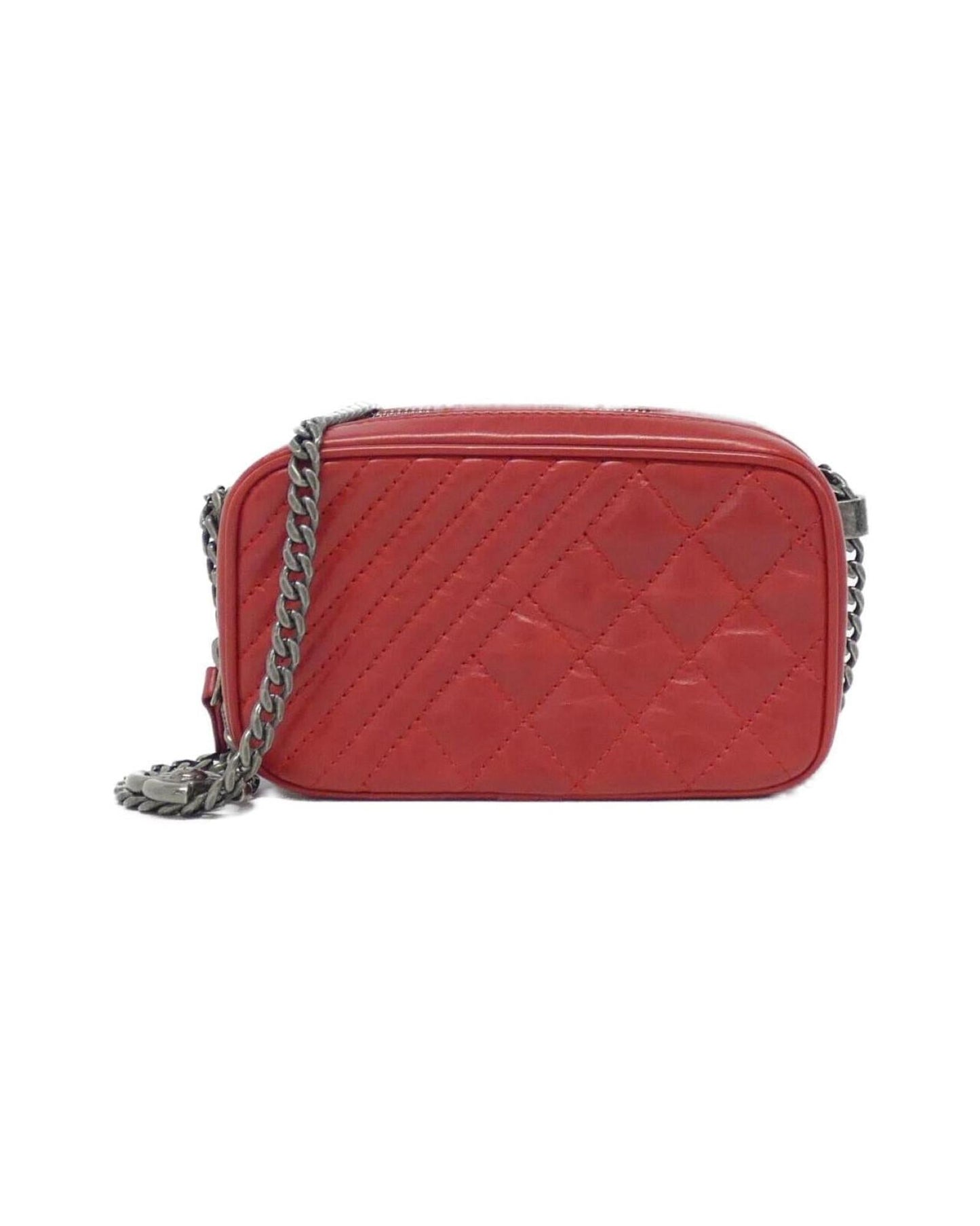 Chanel Coco Boy Leather Bag with Dust Bag and  Card