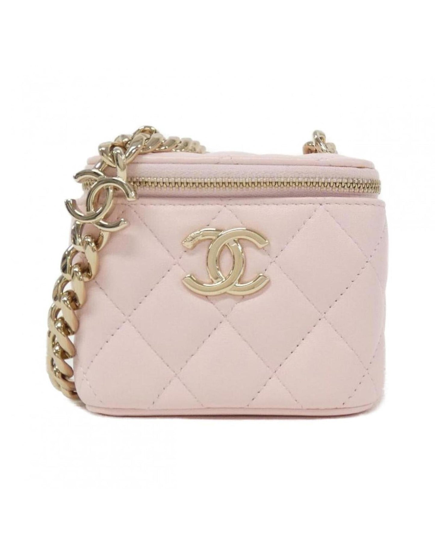 Chanel Leather Vanity Case with Dust Bag and  Card