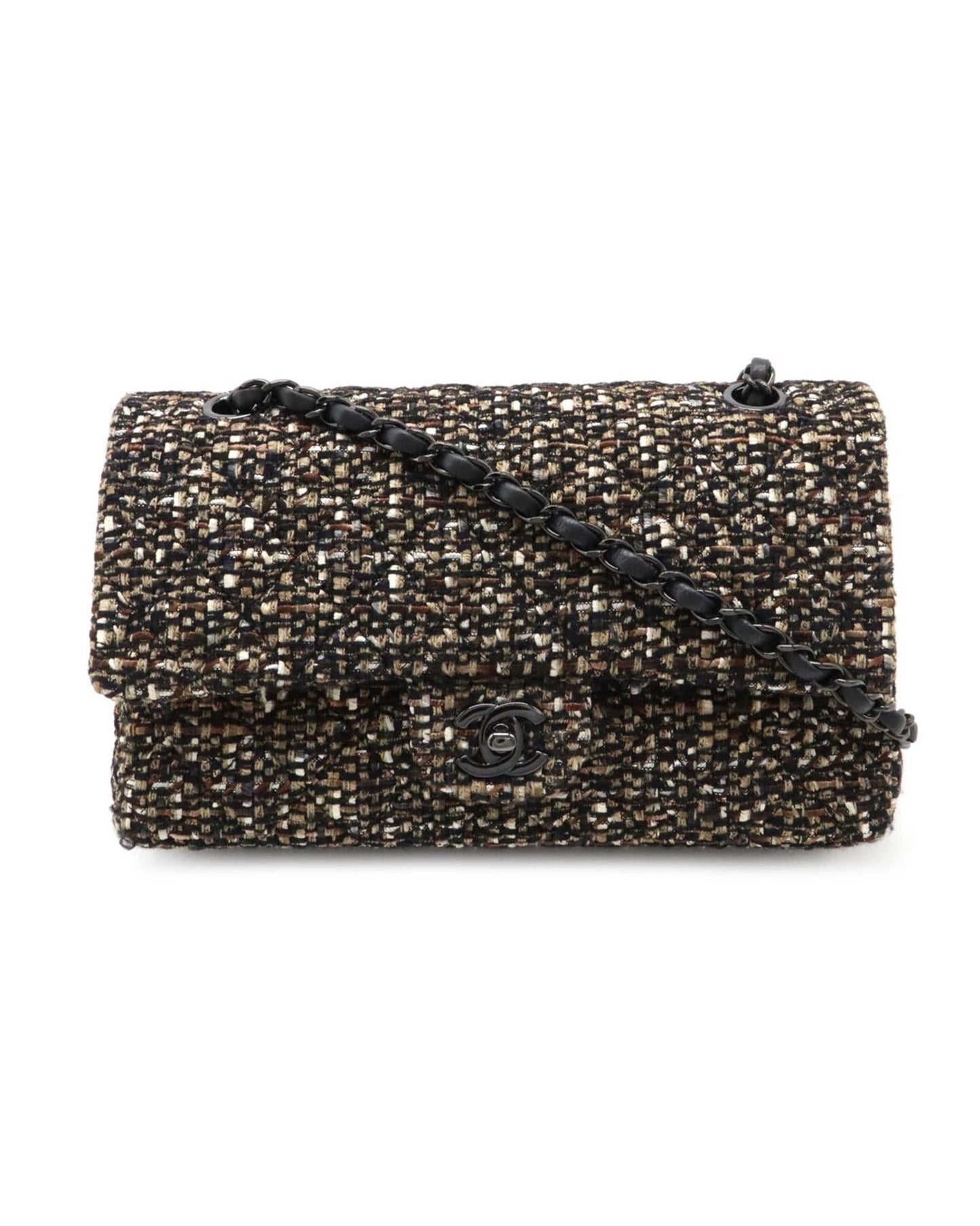 Chanel Timeless Tweed Bag with Dust Bag and  Card