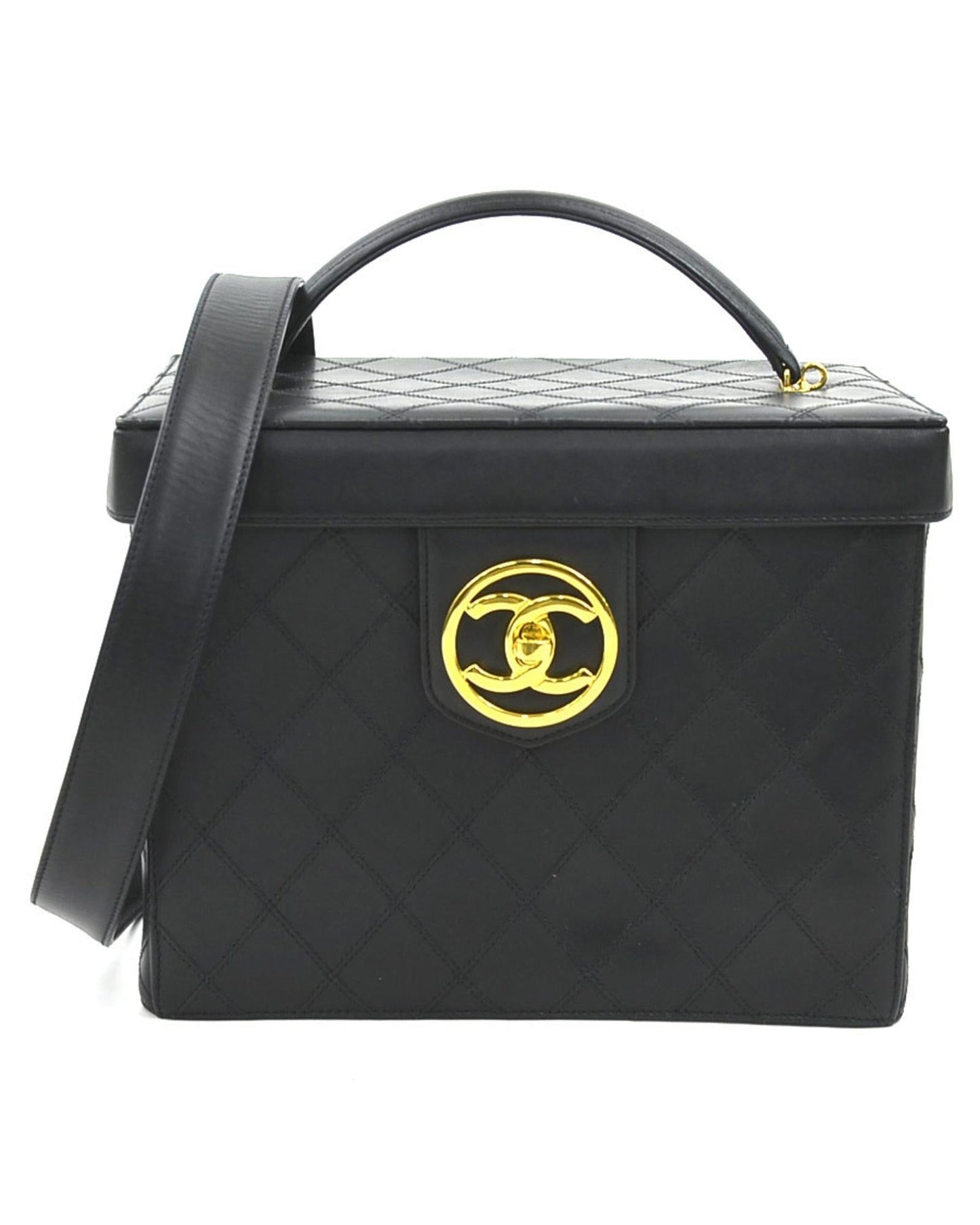 Chanel Leather Vanity Bag with  Card Slight Scratches