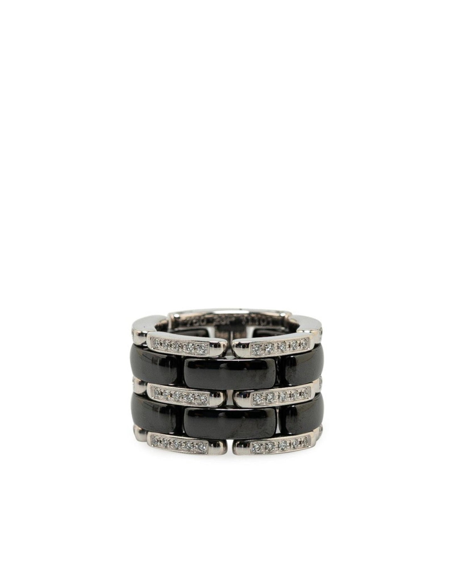 Chanel White Gold Ultra Ring with Box and Dust Bag
