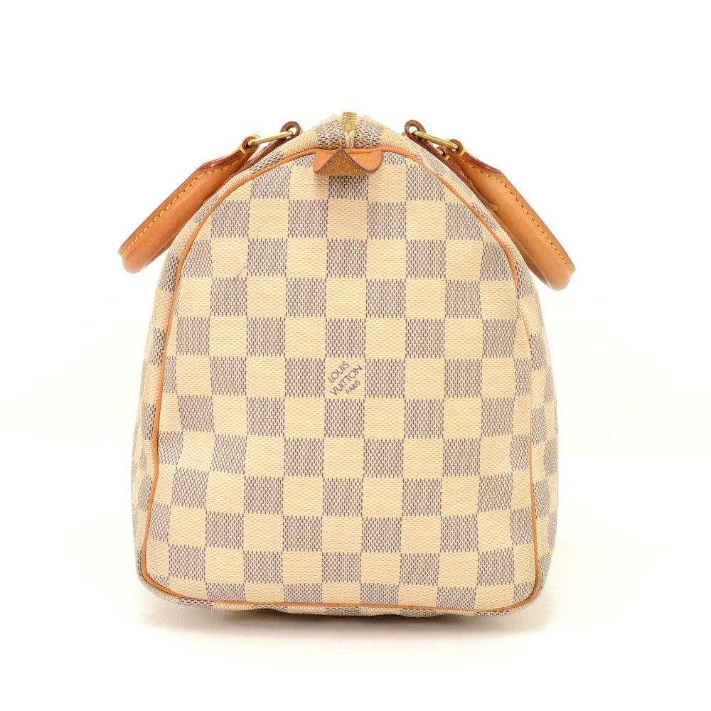 Louis Vuitto Speedy 30 Damier Azur Canvas Handbag