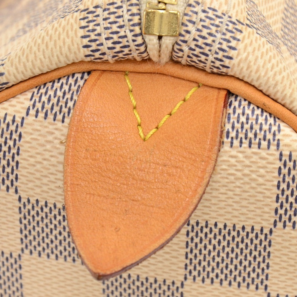 Louis Vuitto Speedy 30 Damier Azur Canvas Handbag