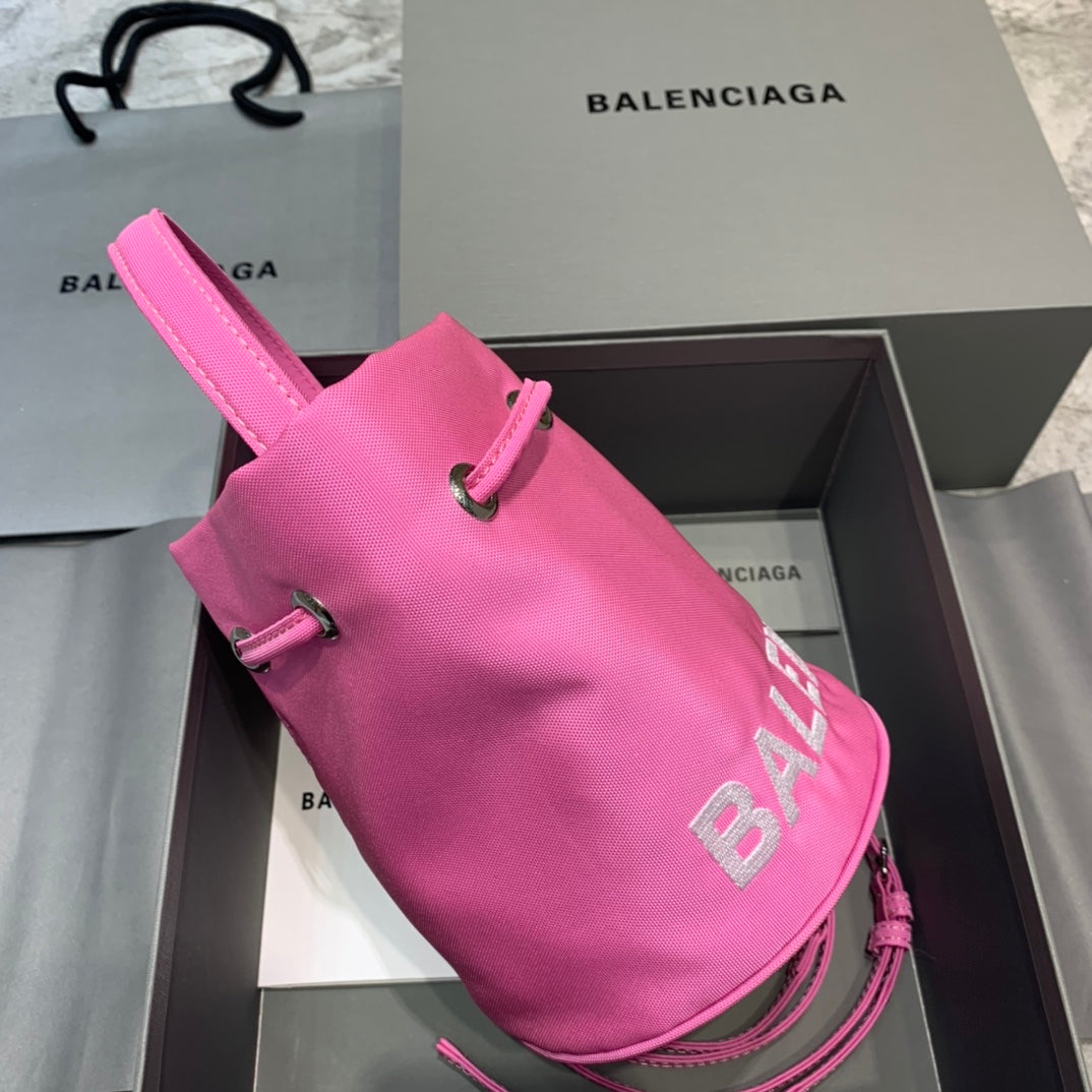 Balen Le Cagole MeGLAMIum Bucket Bag In Pink, For Women,  Bags 11.8in/30cm