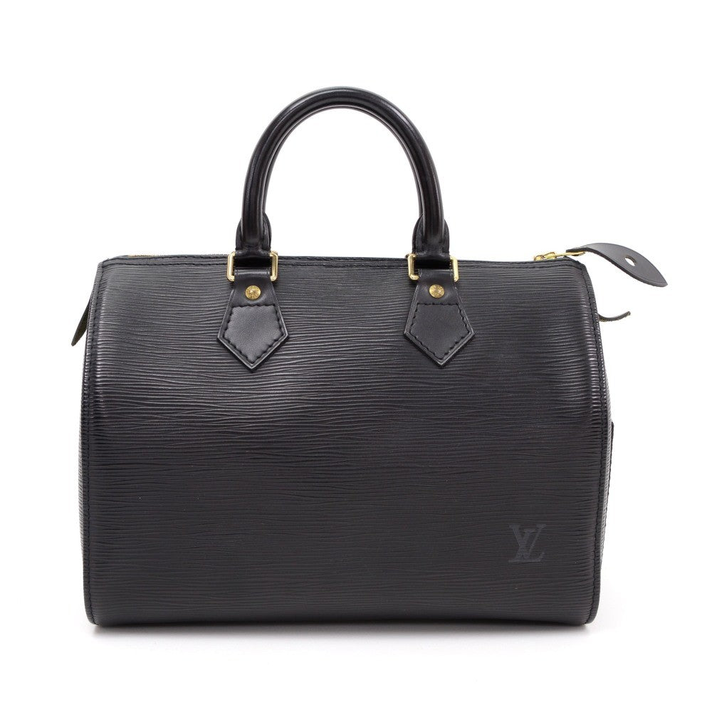 Louis Vuitto Speedy 25 Black Epi Leather Handbag