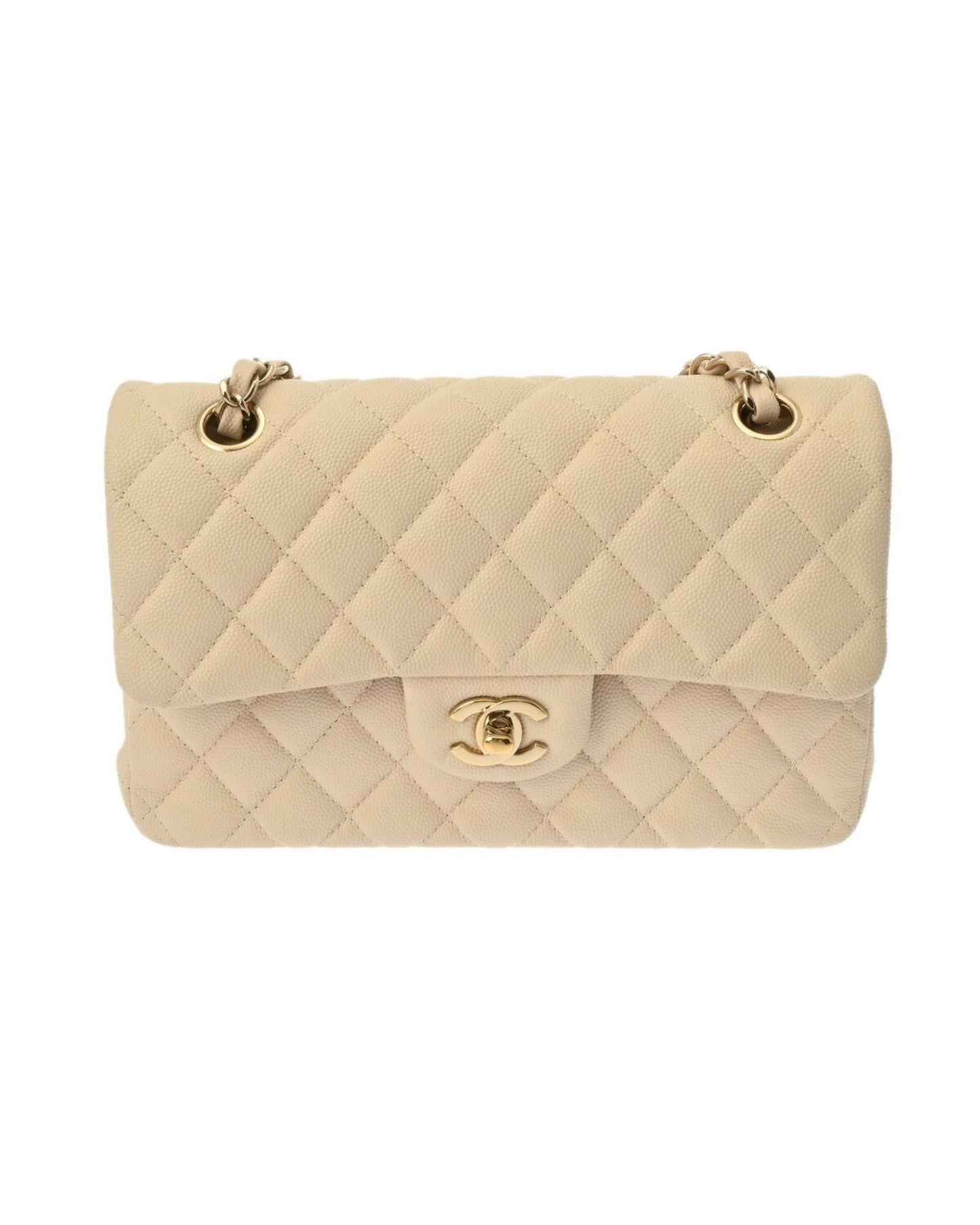 Chanel Timeless Leather Handbag with Dust Bag and  Card