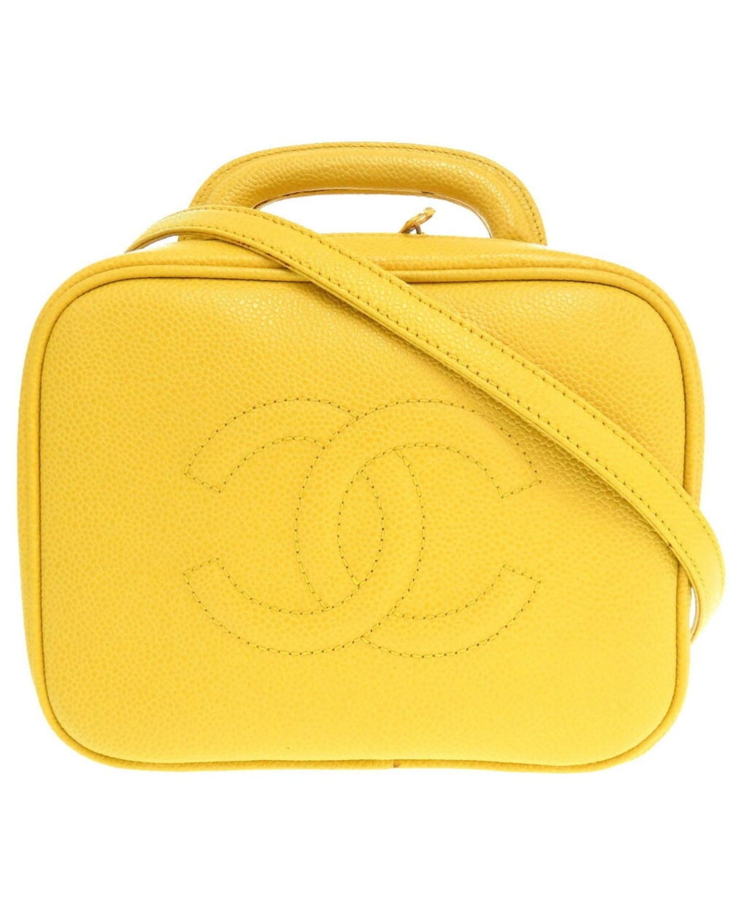 Chanel Leather Vanity Bag with Shoulder Strap and  Card