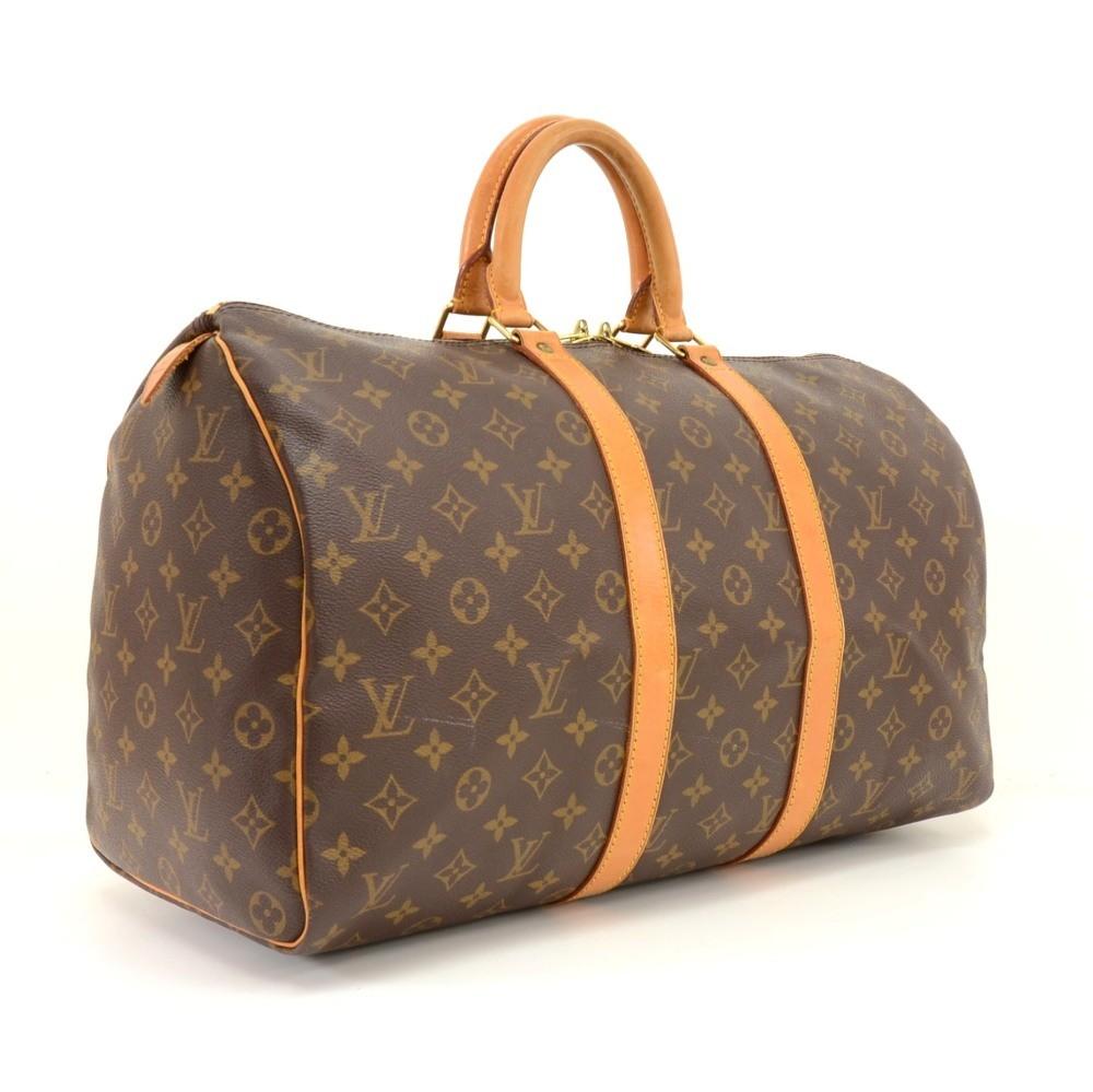 Louis Vuitto Keepall 45 Monogram Canvas Travel Bag
