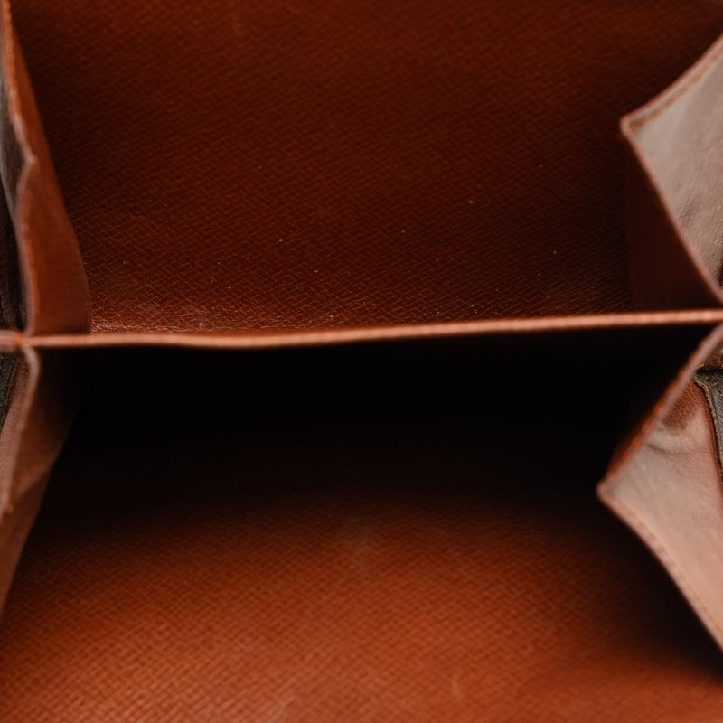 Louis Vuitton Monograms Portmoney Beer Cult Credi W Hawk Double Folded Wallet M61660 Brown PVC Leather Ladies Louis Vuitton