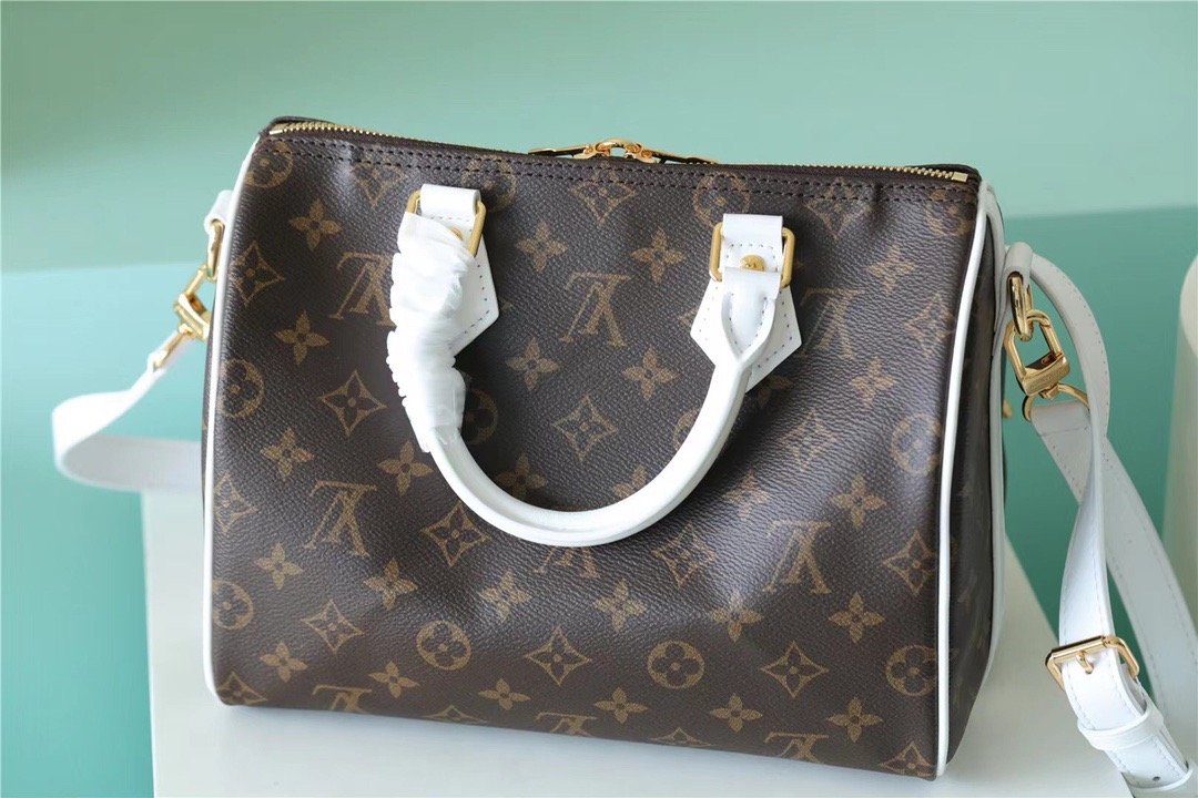 LV Speedy BandouliÃƒÂ¨re Bag 25 Classic Monogram Canvas For Women Brown 9.8in/25cm LV M20754