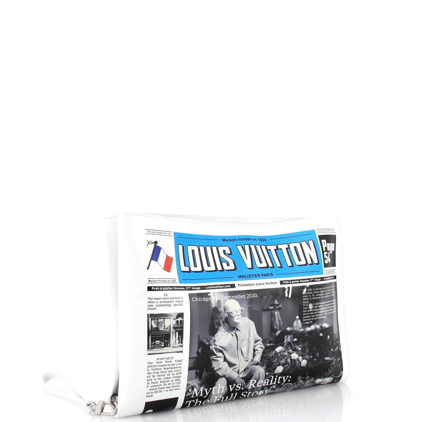 Louis Vuitton Newspaper Pouch Printed Leather