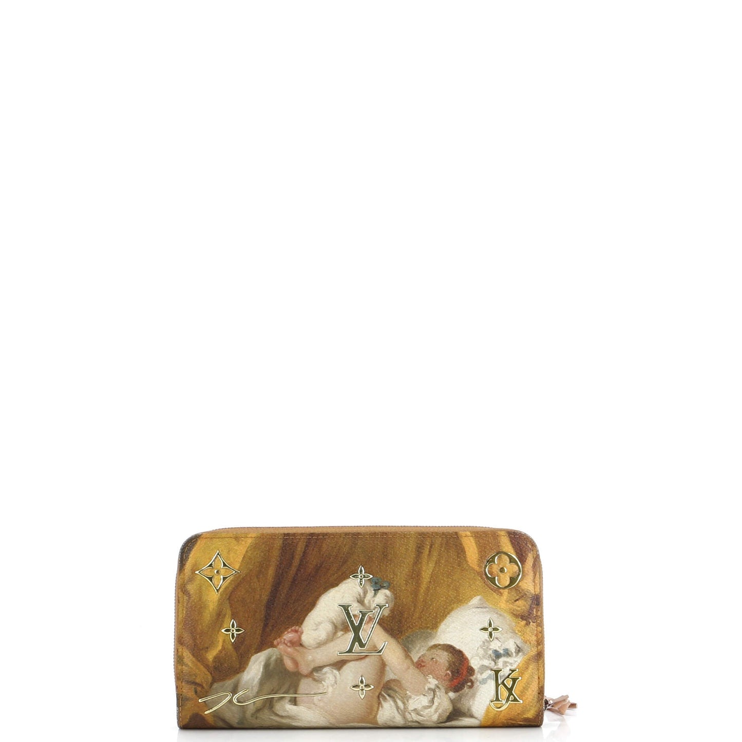 Louis Vuitton Zippy Wallet Limited Edition Jeff Koons Fragonard Print Canvas