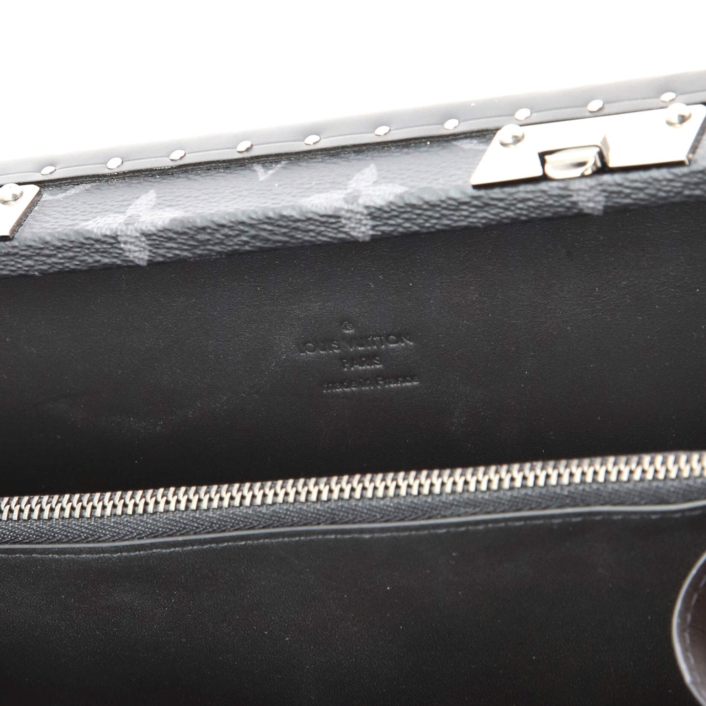Louis Vuitton Clutch Box Bag Monogram Eclipse and Leather