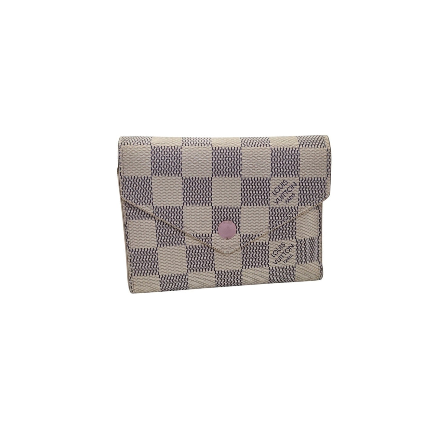 Louis Vuitton Damier Azur Victorine Wallet Rose Ballerine