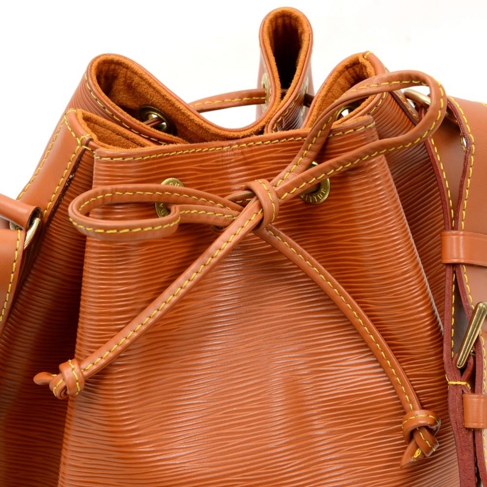 Louis Vuitto Petit Noe Orange Epi Leather Bag