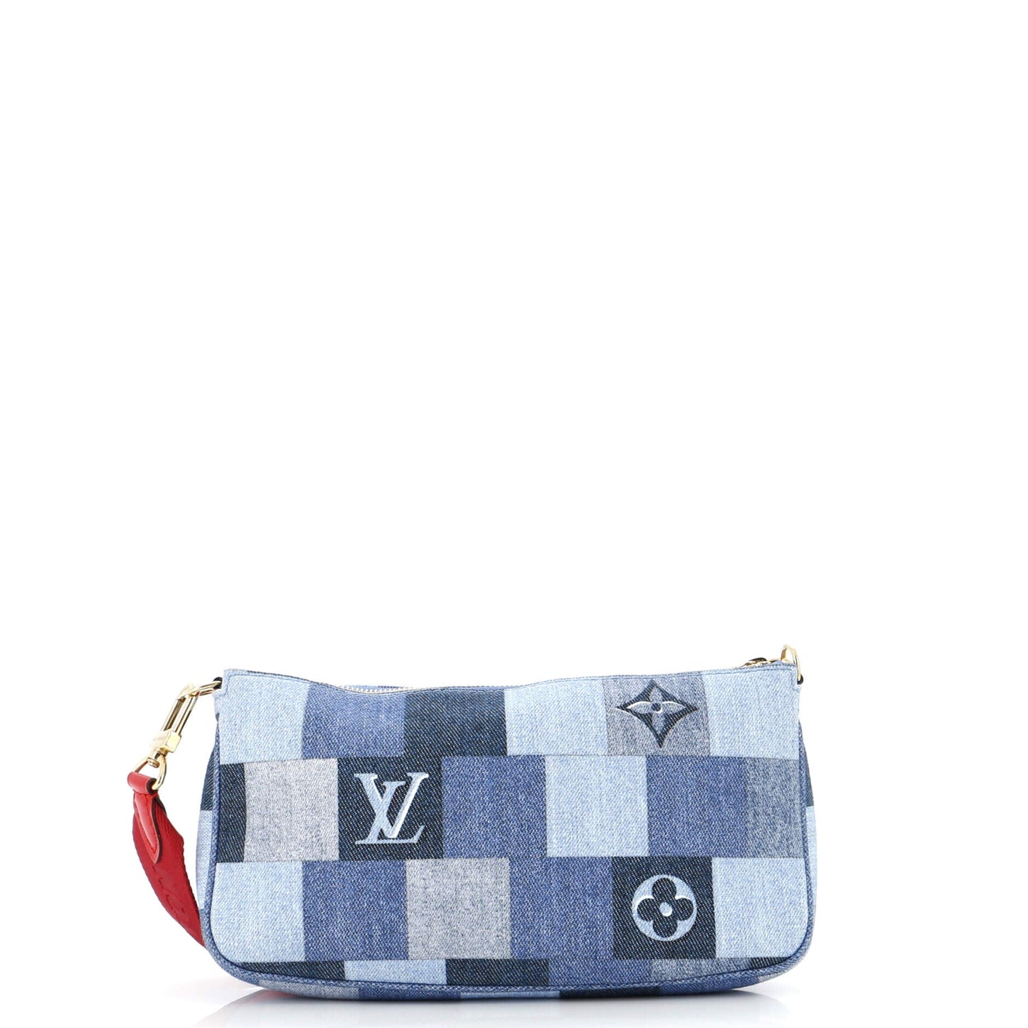 Louis Vuitton Multi Pochette Accessoires Damier and Monogram Patchwork Denim