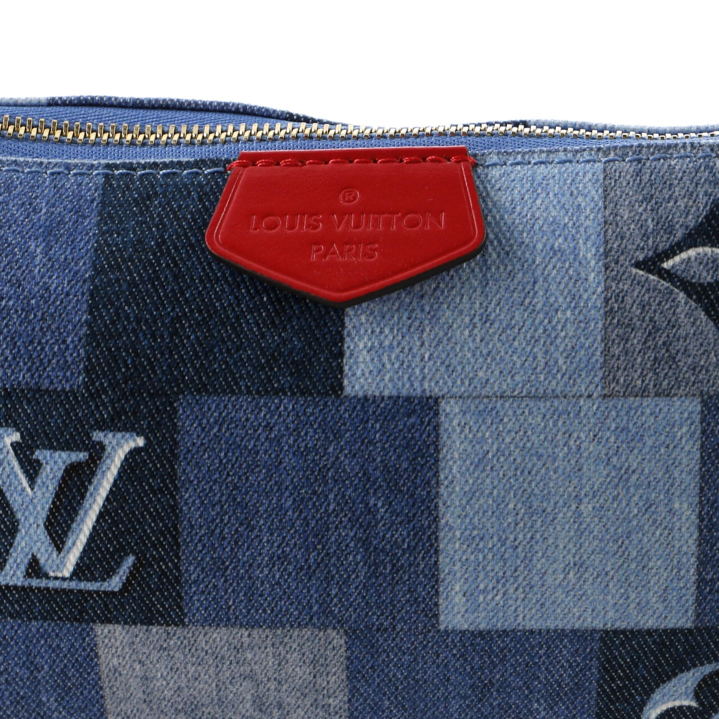 Louis Vuitton Multi Pochette Accessoires Damier and Monogram Patchwork Denim