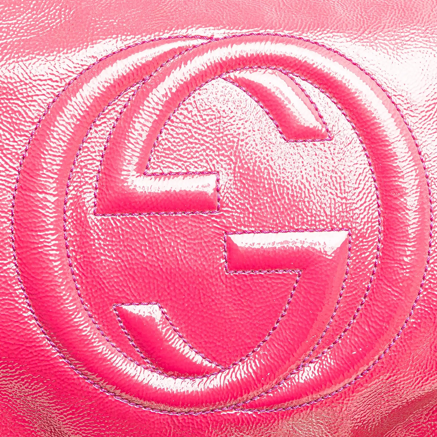 GLM-- Soho Chain Tote Medium Pink Patent Leather