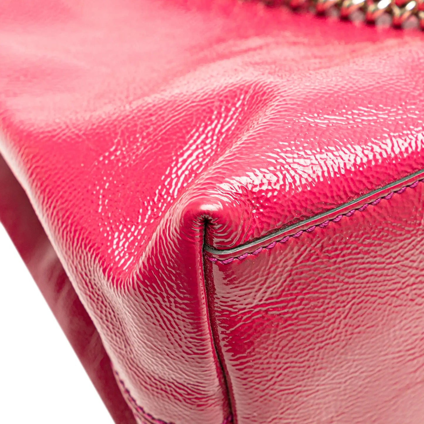 GLM-- Soho Chain Tote Medium Pink Patent Leather