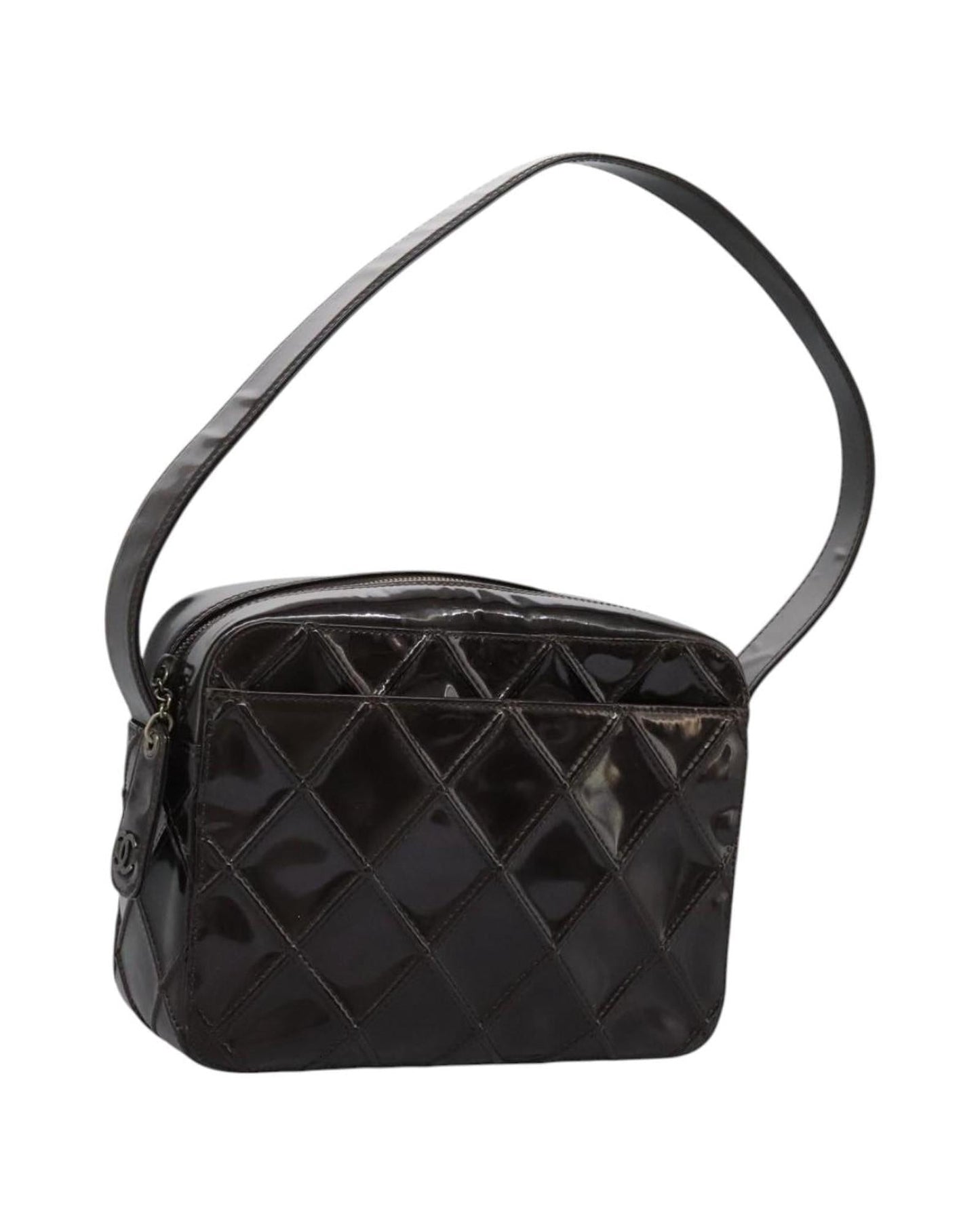 Chanel Chanel Quilted Patent Leather Shoulder Bag