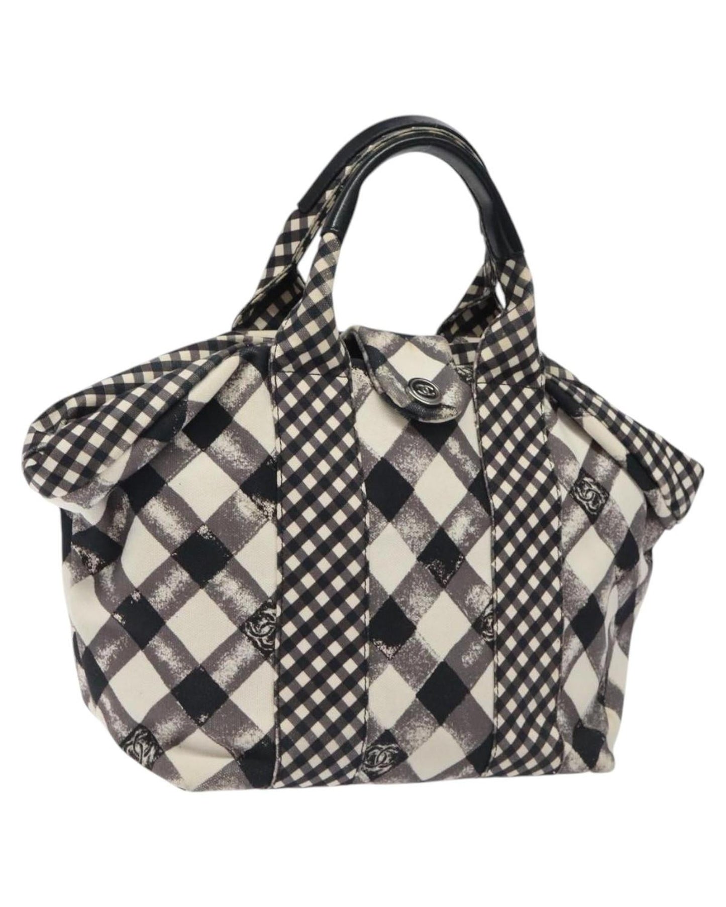 Chanel Gingham Tote Bag Casual Style
