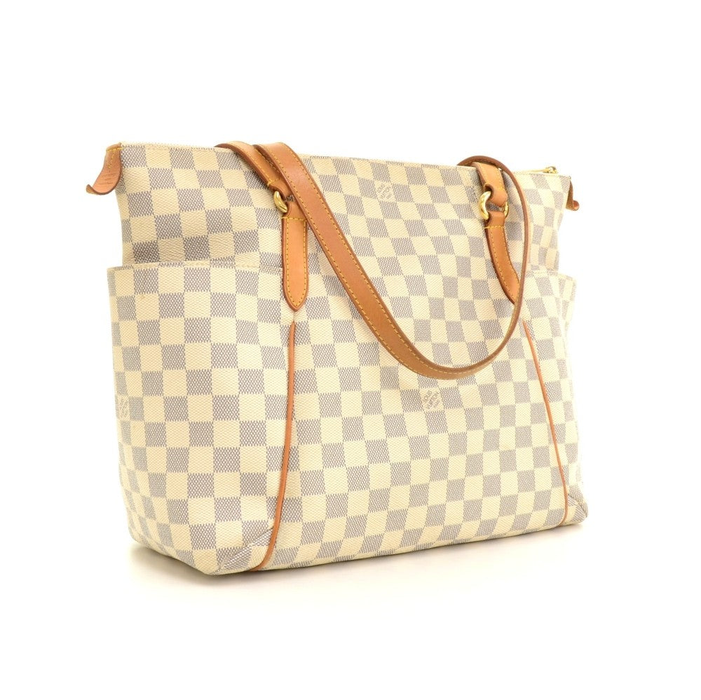 Louis Vuitto Totally MM Damier Azur Canvas Shoulder Bag