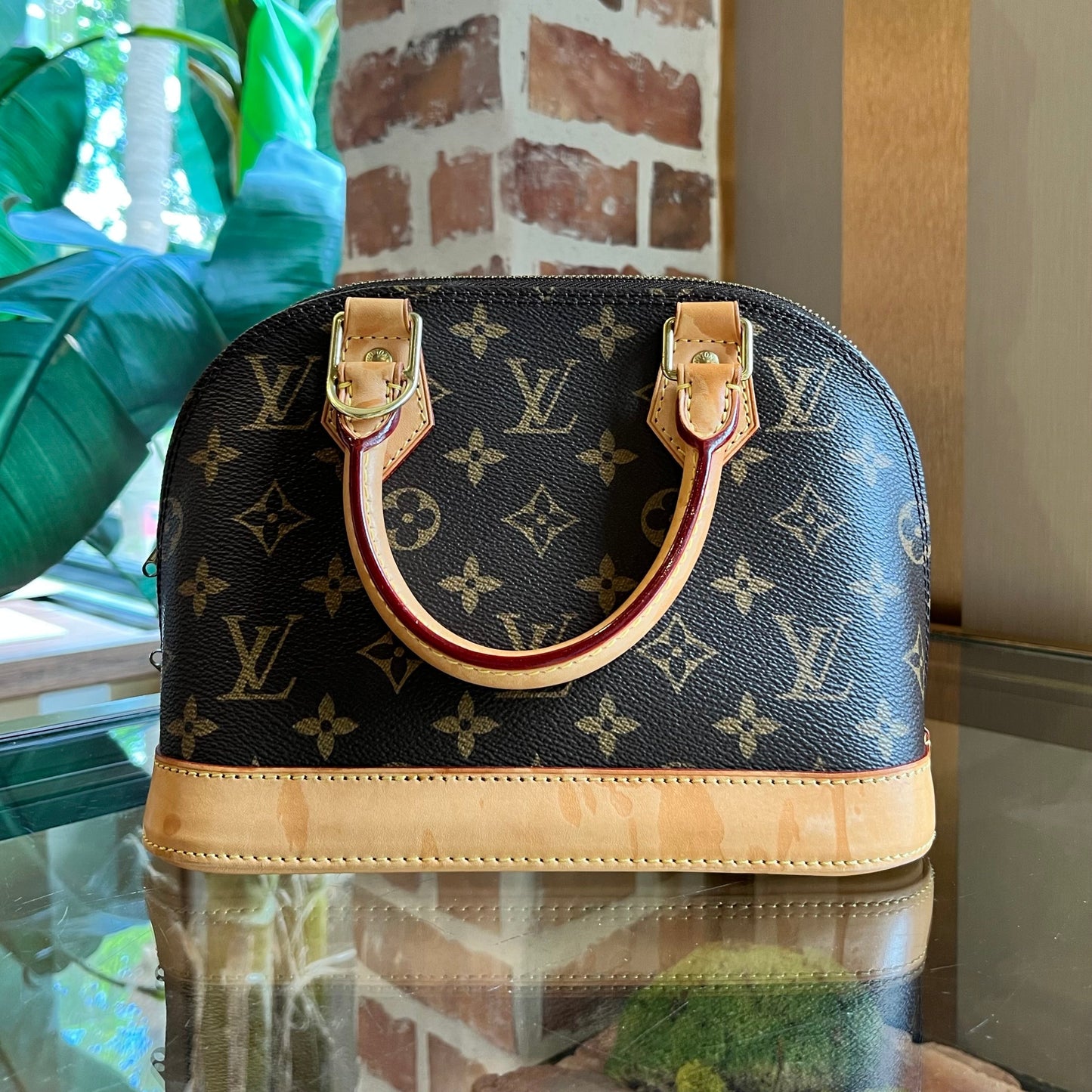 LOUIS VUITTON Alma BB Monogram Canvas Satchel