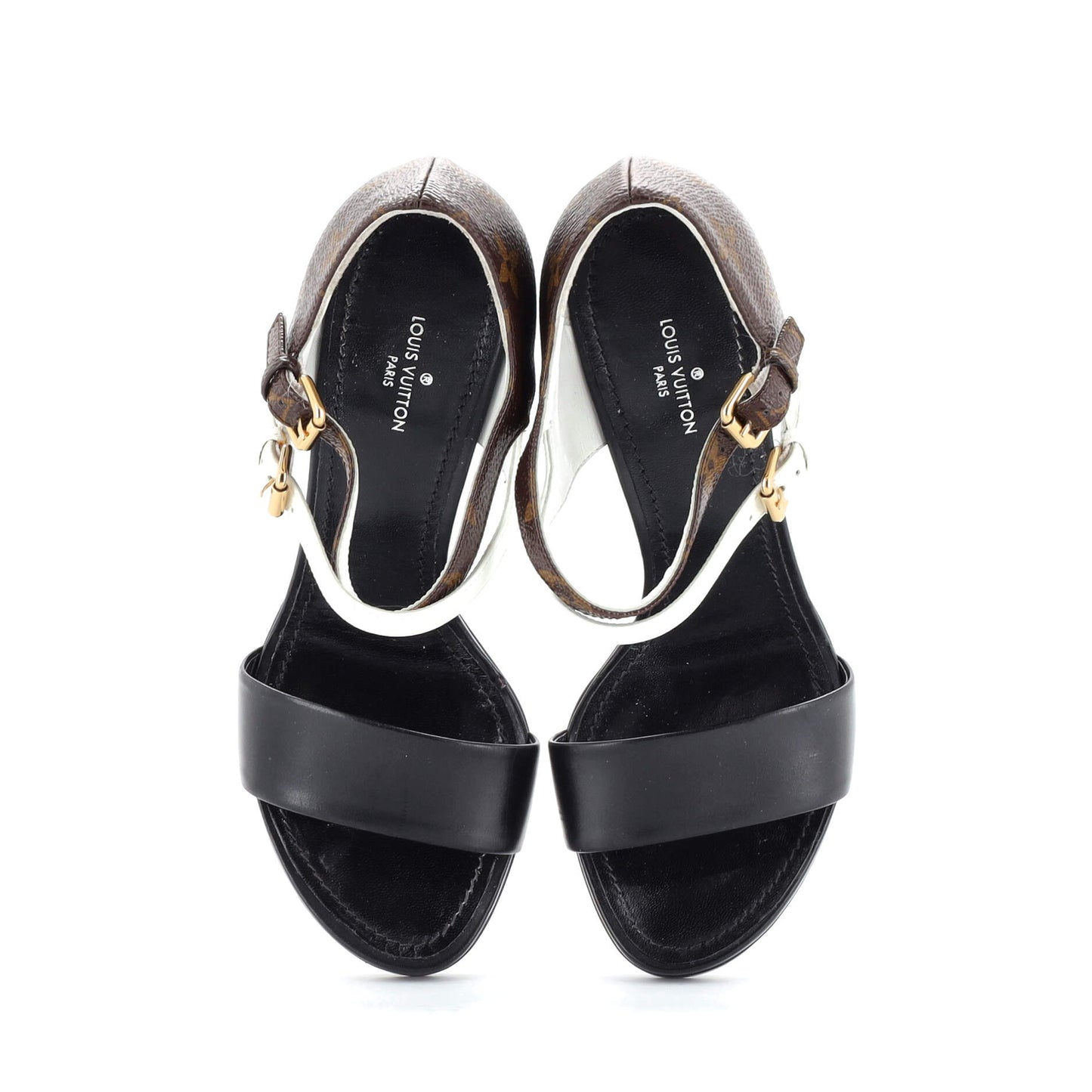 Louis Vuitton Women's Tricolor Heeled Sandals Monogram Canvas and Leather