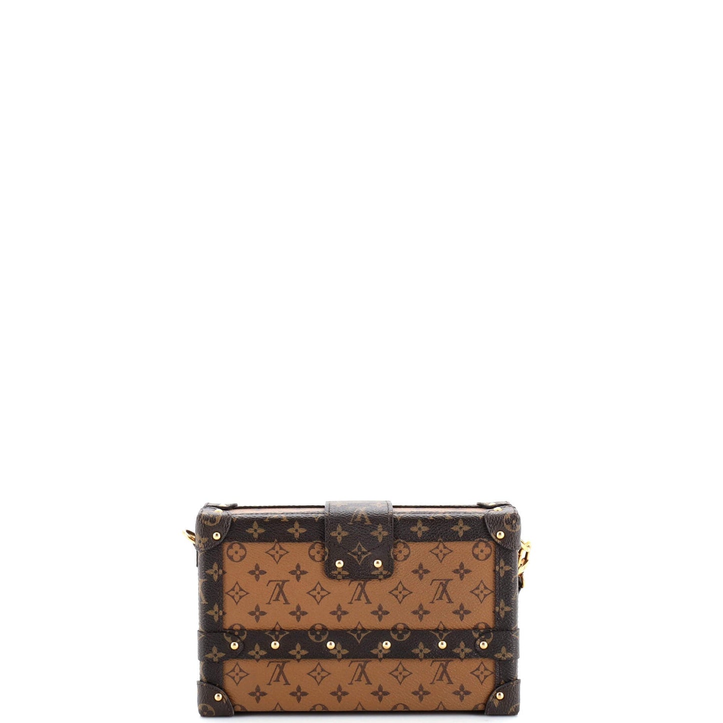 Louis Vuitton Petite Malle Handbag Reverse Monogram Canvas