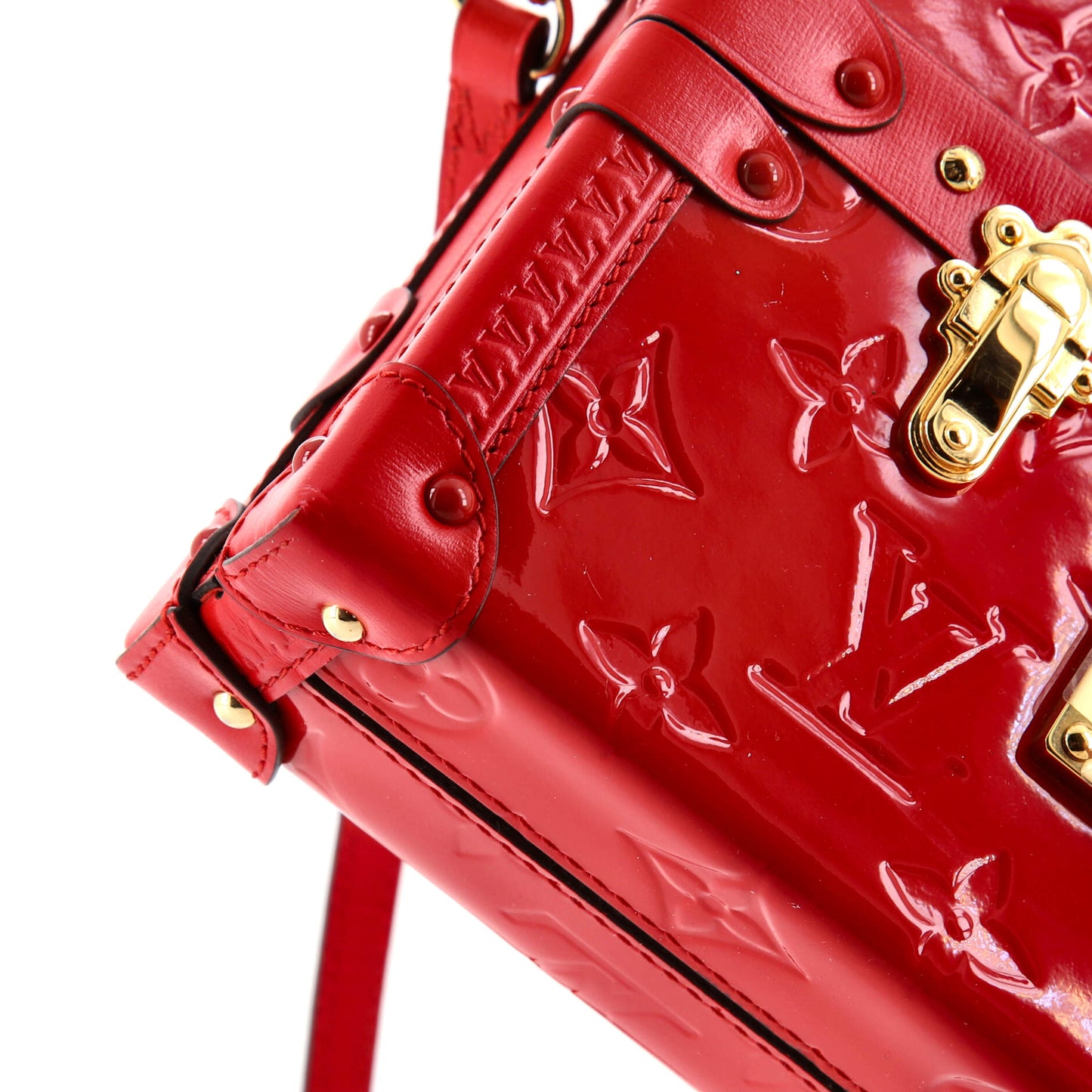 Louis Vuitton Petite Malle Handbag Monogram Vernis