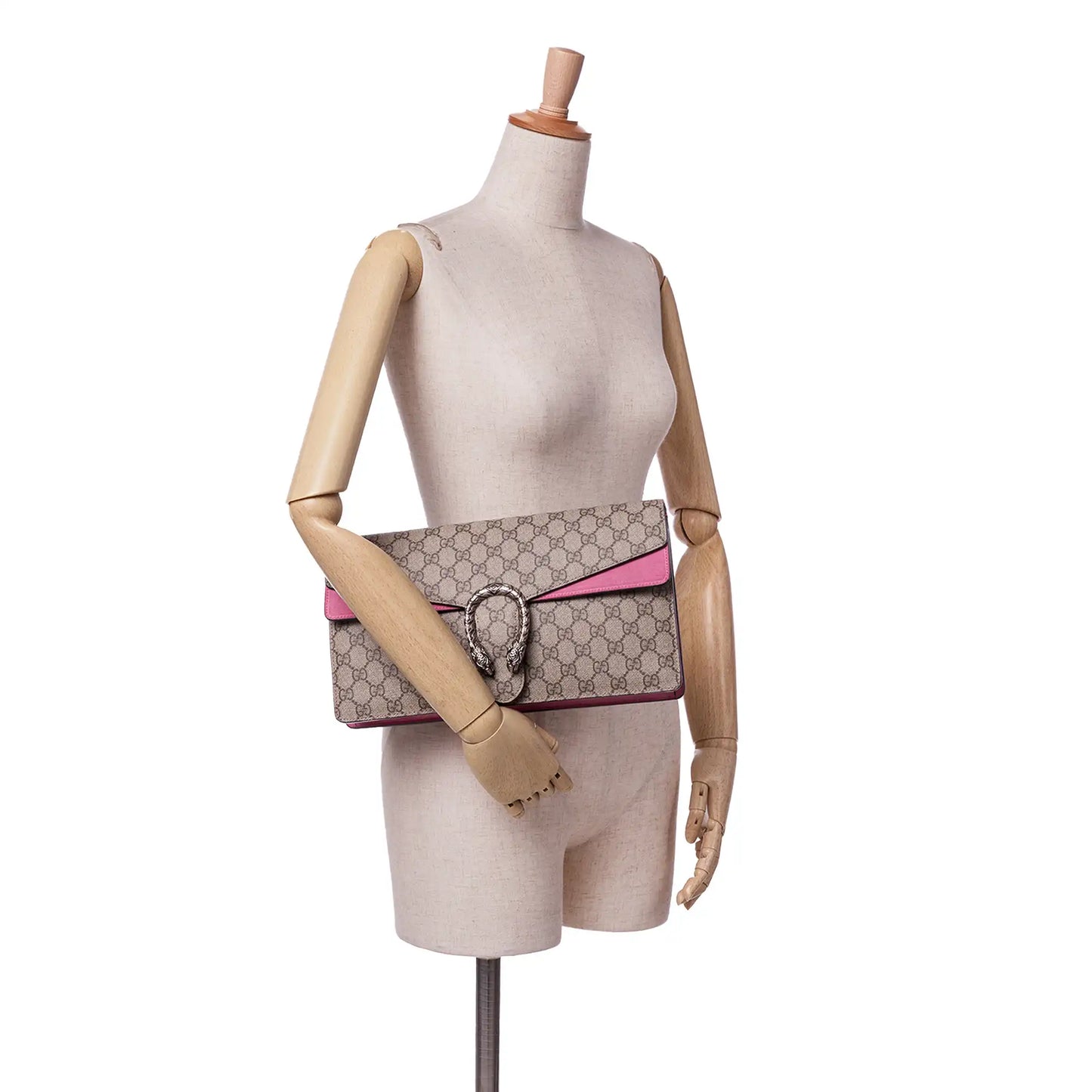 GLM-- Dionysus Clutch Beige GG Supreme Canvas