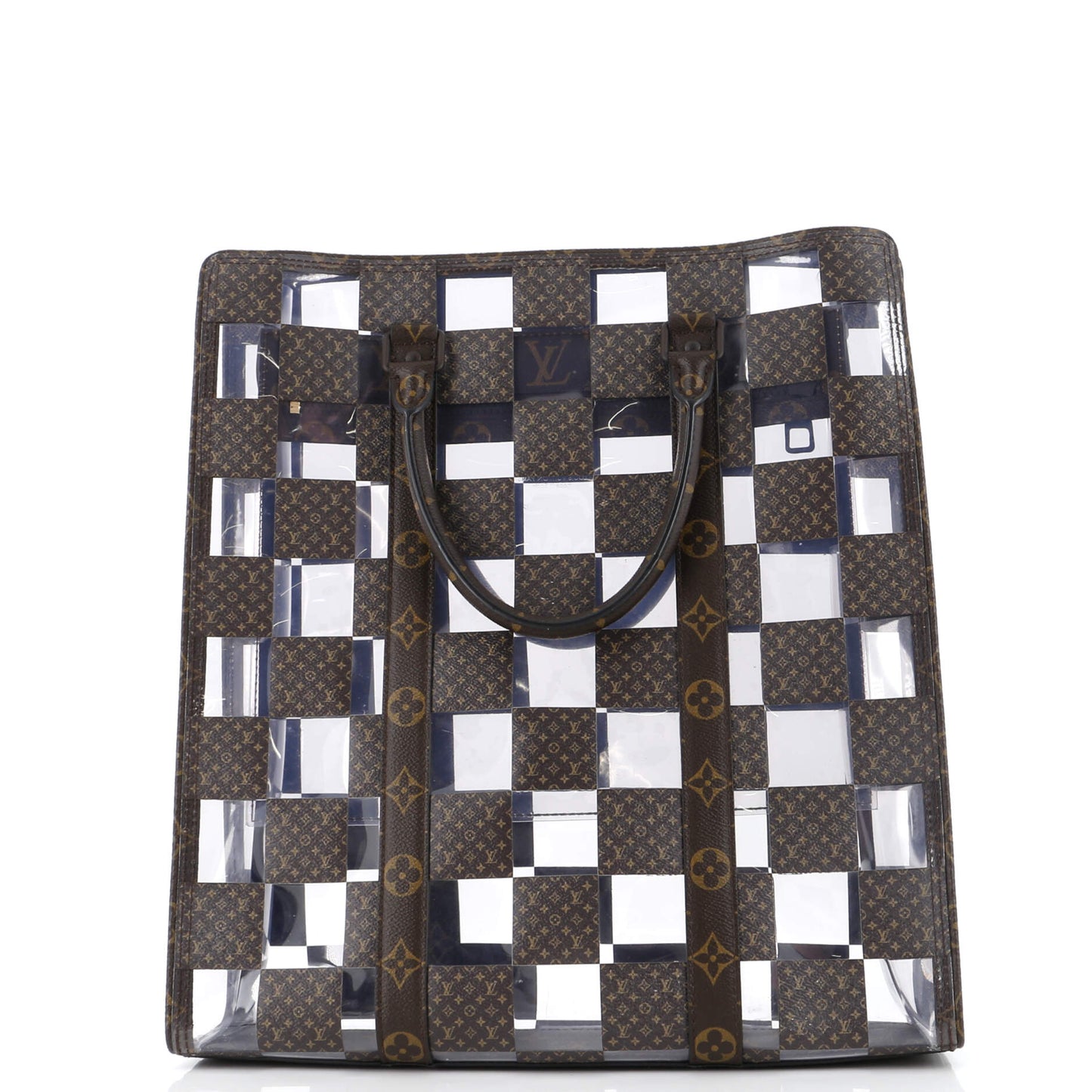 Louis Vuitton Sac Plat Bag Monogram Chess Coated Canvas and PVC