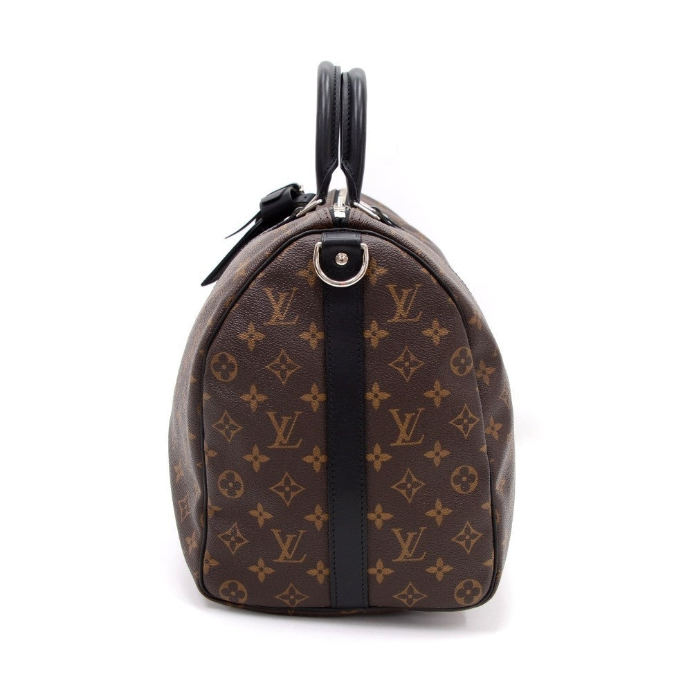 Louis Vuitto Keepall 45 Bandouliere Monogram Macassar Canvas Travel Bag