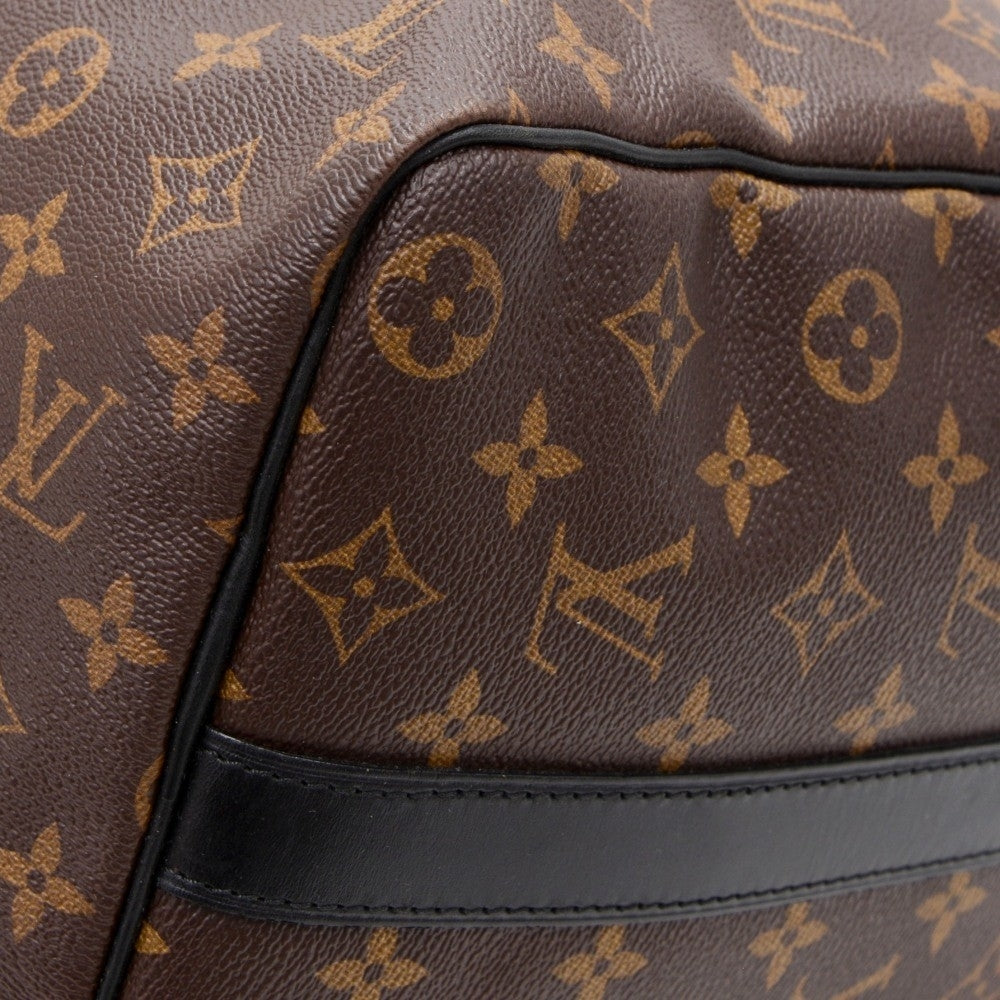 Louis Vuitto Keepall 45 Bandouliere Monogram Macassar Canvas Travel Bag