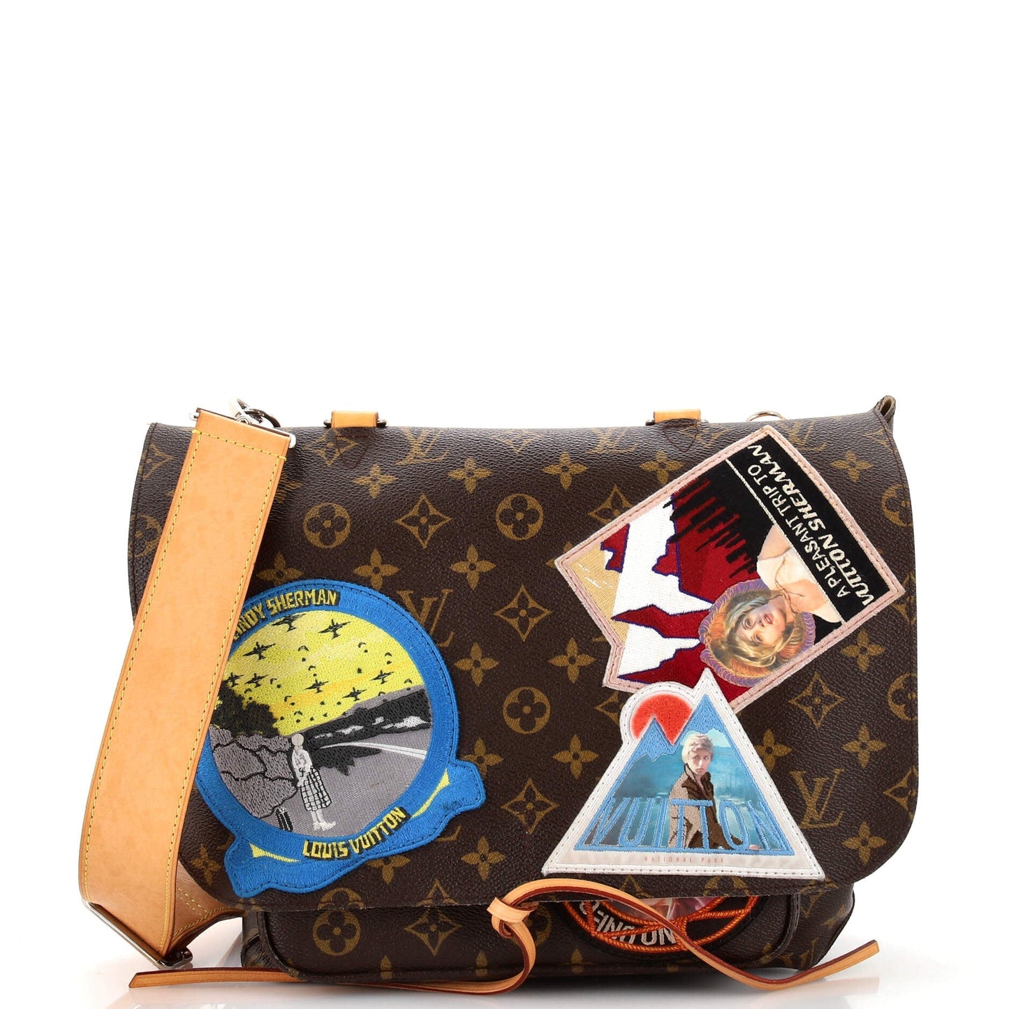 Louis Vuitton Cindy Sherman Camera Messenger Bag Patch Embellished Monogram Canvas