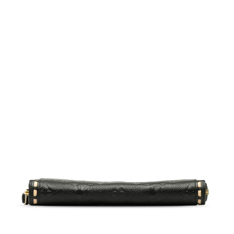 LOUIS VUITTON Louis Vuitton Monogram Amplant M64805 Long Wallet Carf/Laser Noir Black [Middle] Ladies